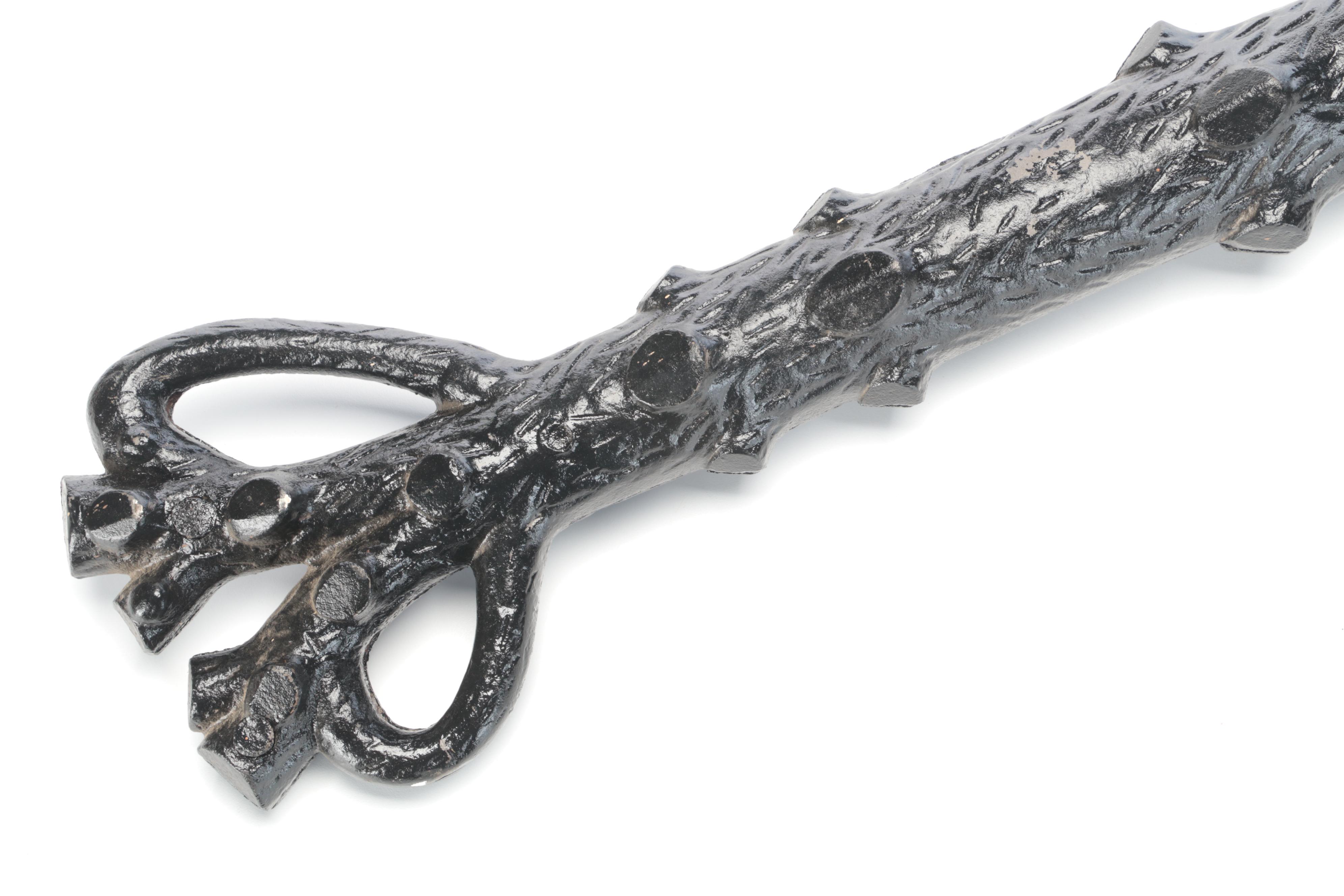 Artisan Crafted Cast Iron Hitching Post With Tree Branch Theme