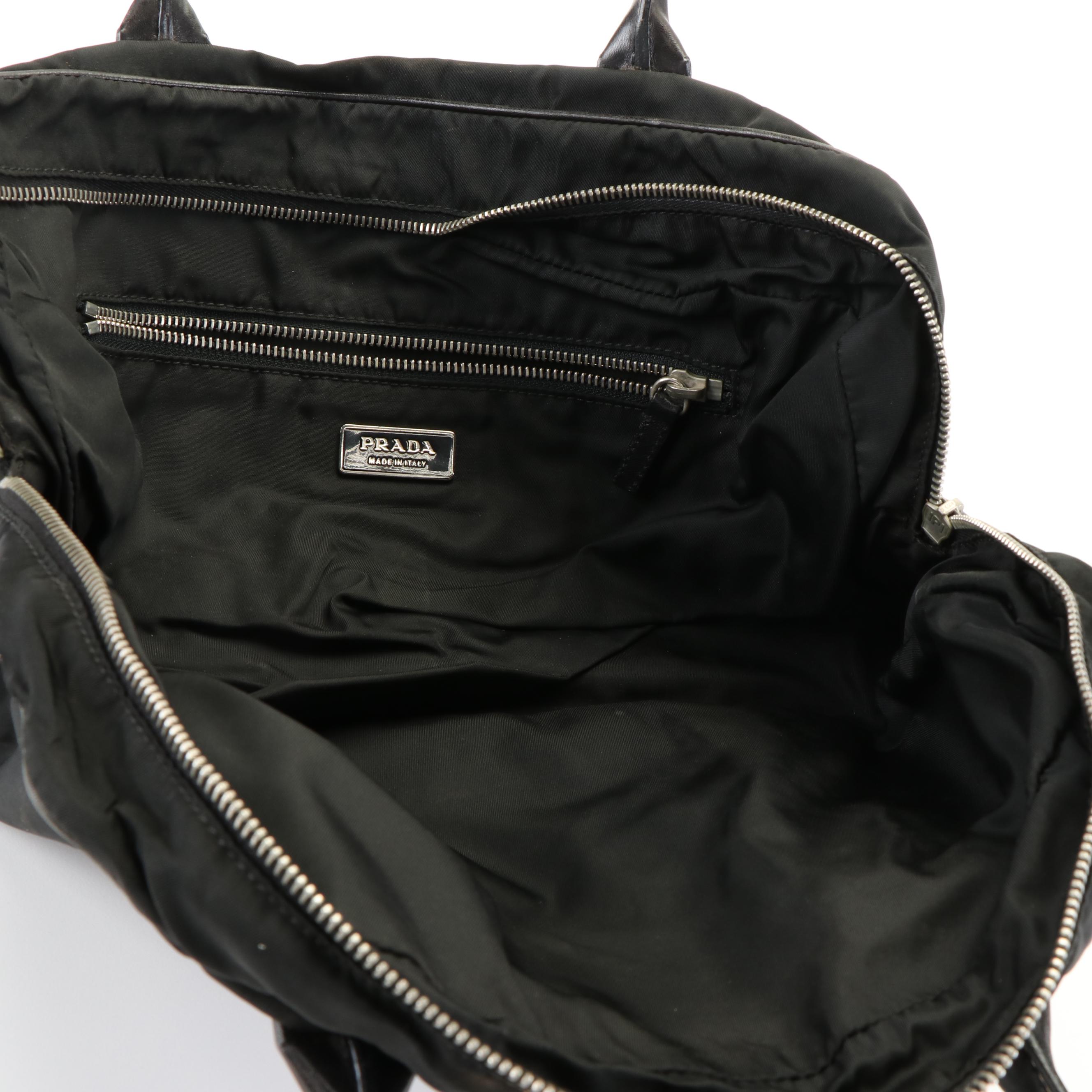 Prada Hydra Black Tessuto Nylon Shoulder Bag