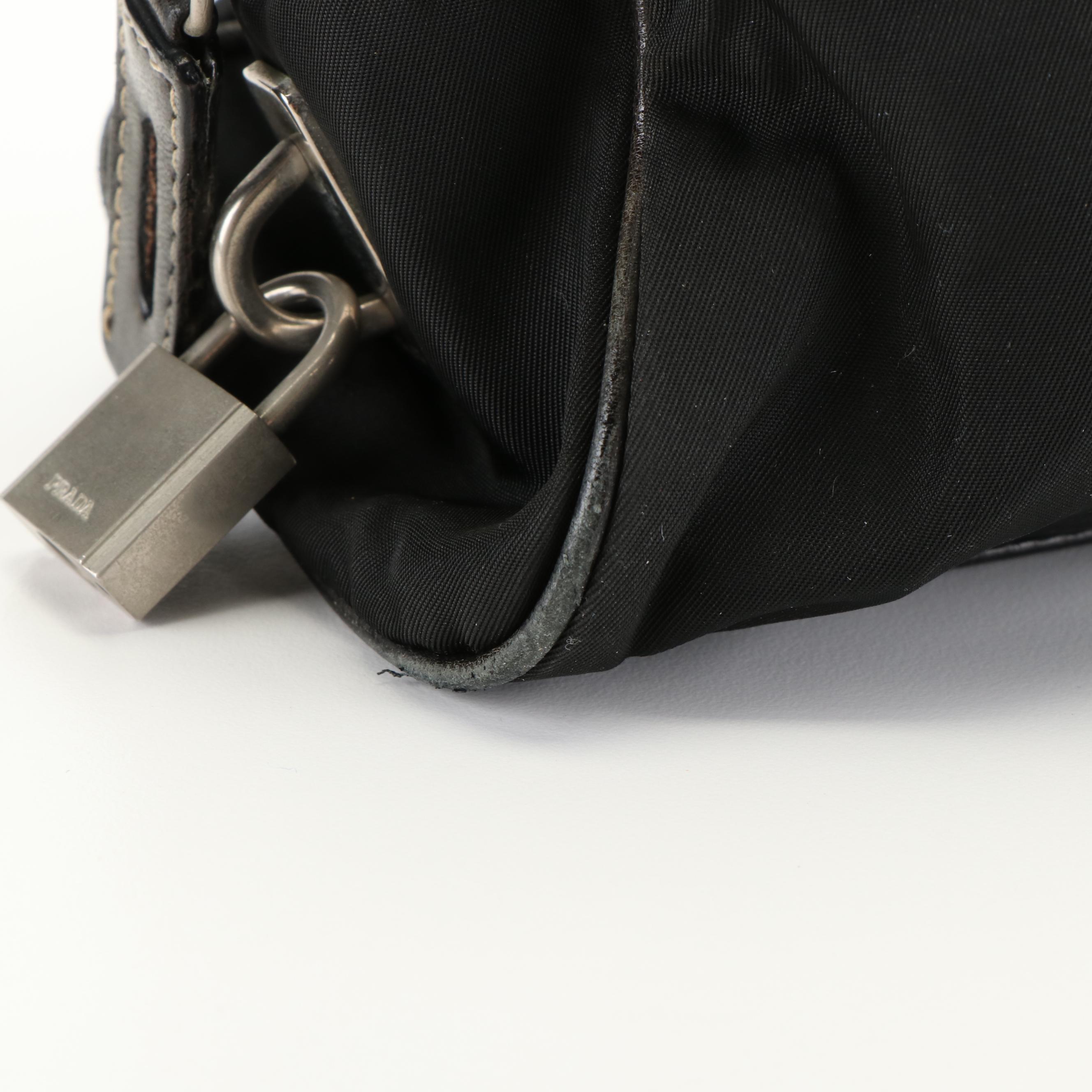 Prada Hydra Black Tessuto Nylon Shoulder Bag