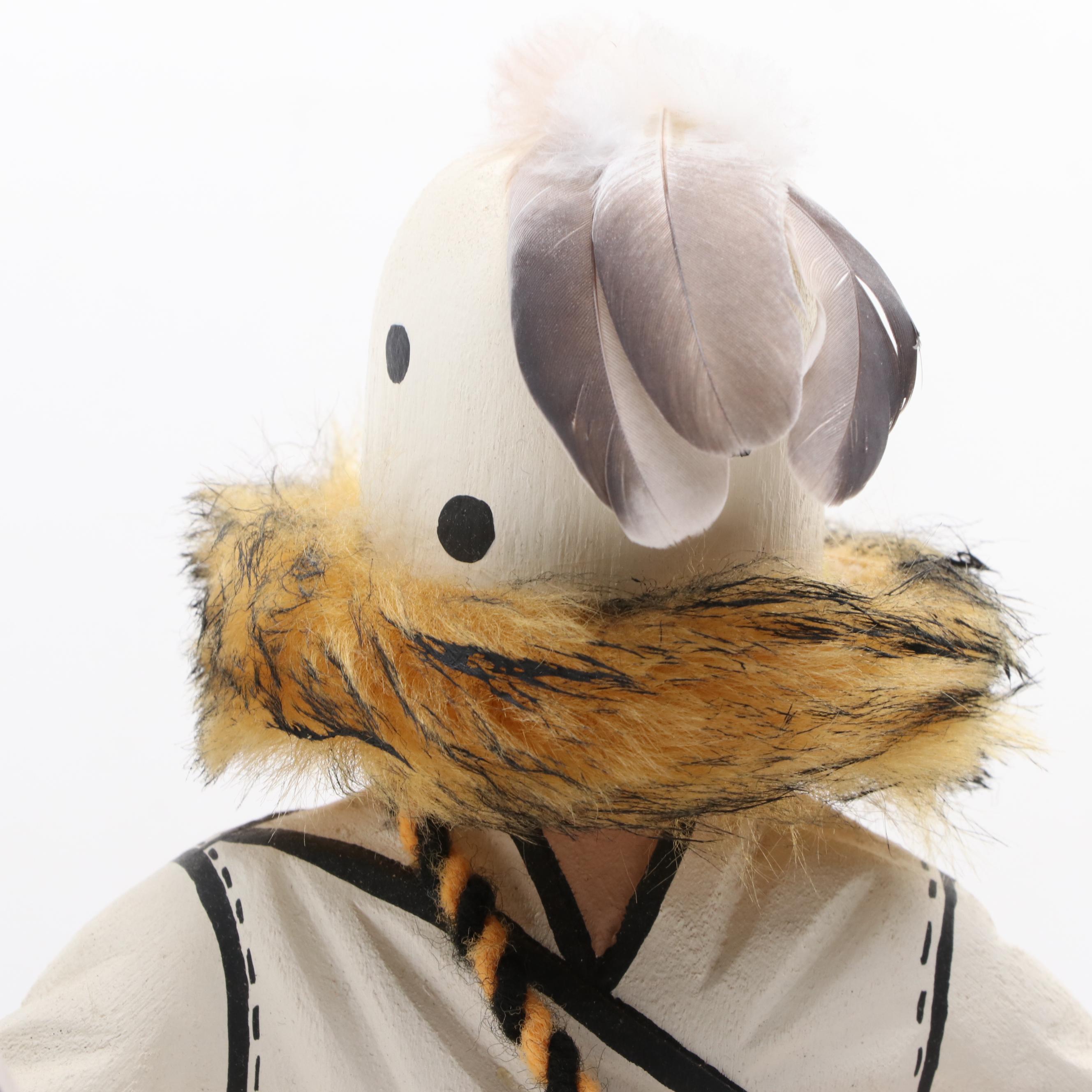 Leo Lecape Hopi Eototo Village Chief with Raymond Parkett Hoop Dancer Kachinas