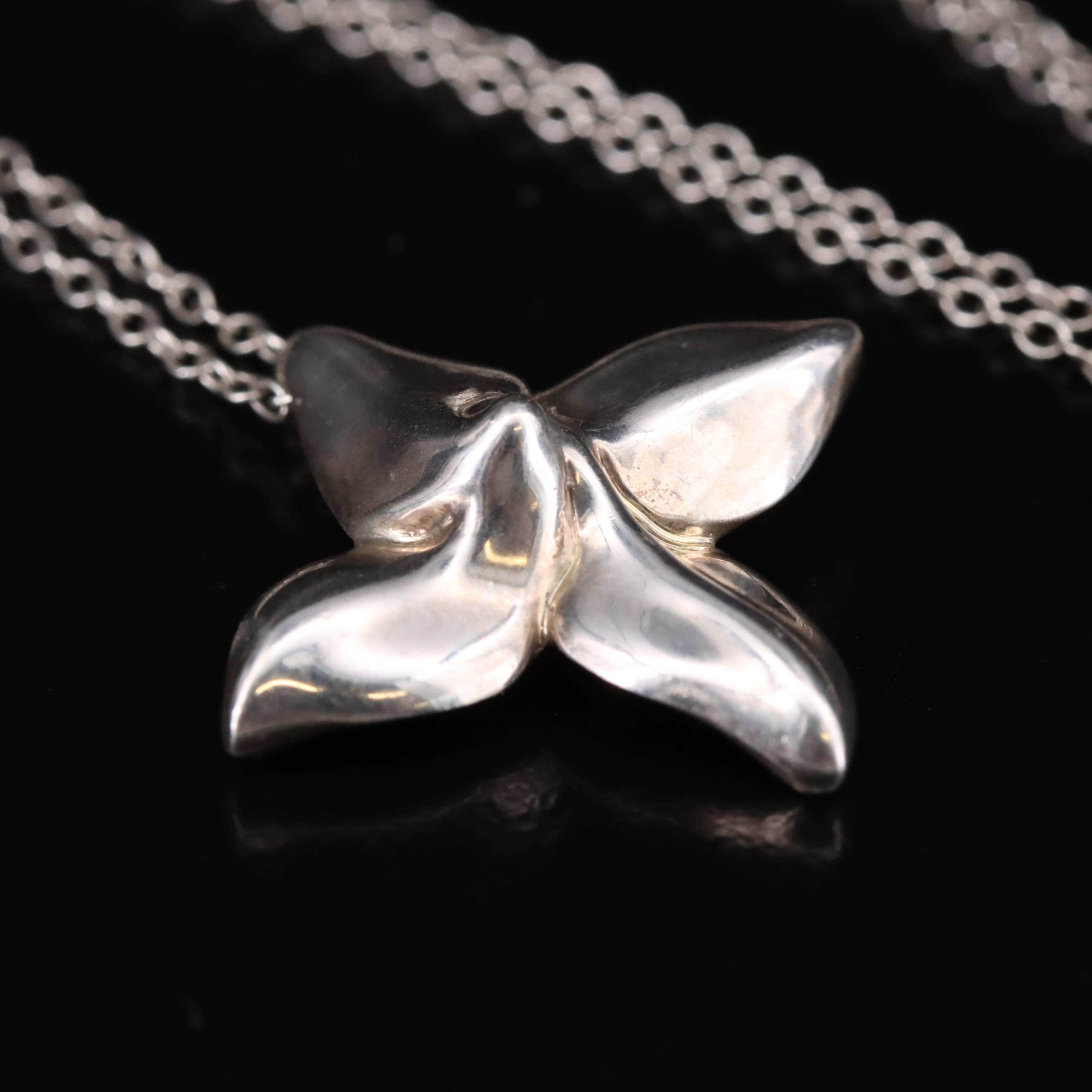Tiffany & Co. Sterling Flower Petal Necklace