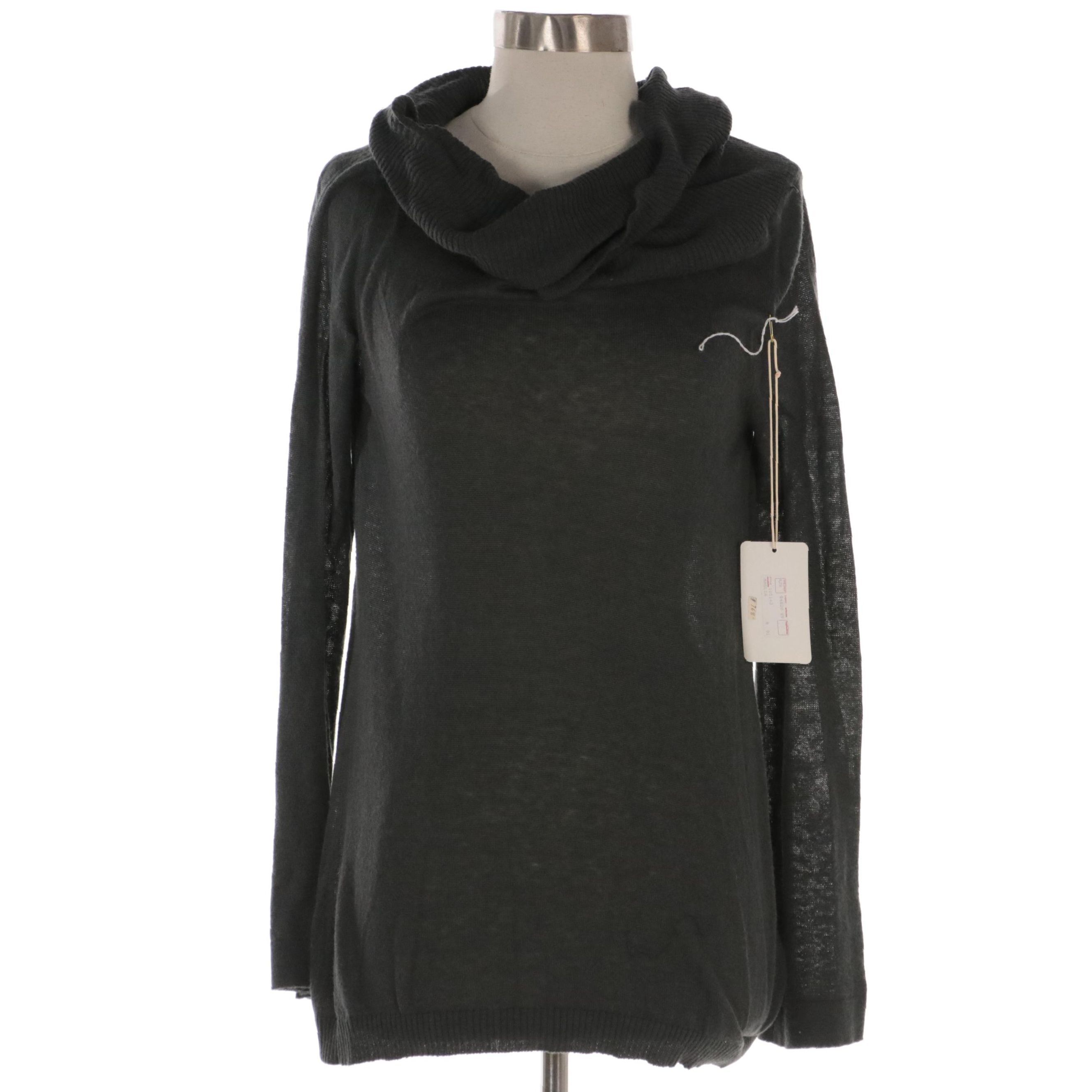 Brioni Grey Cowl Neck Sweater