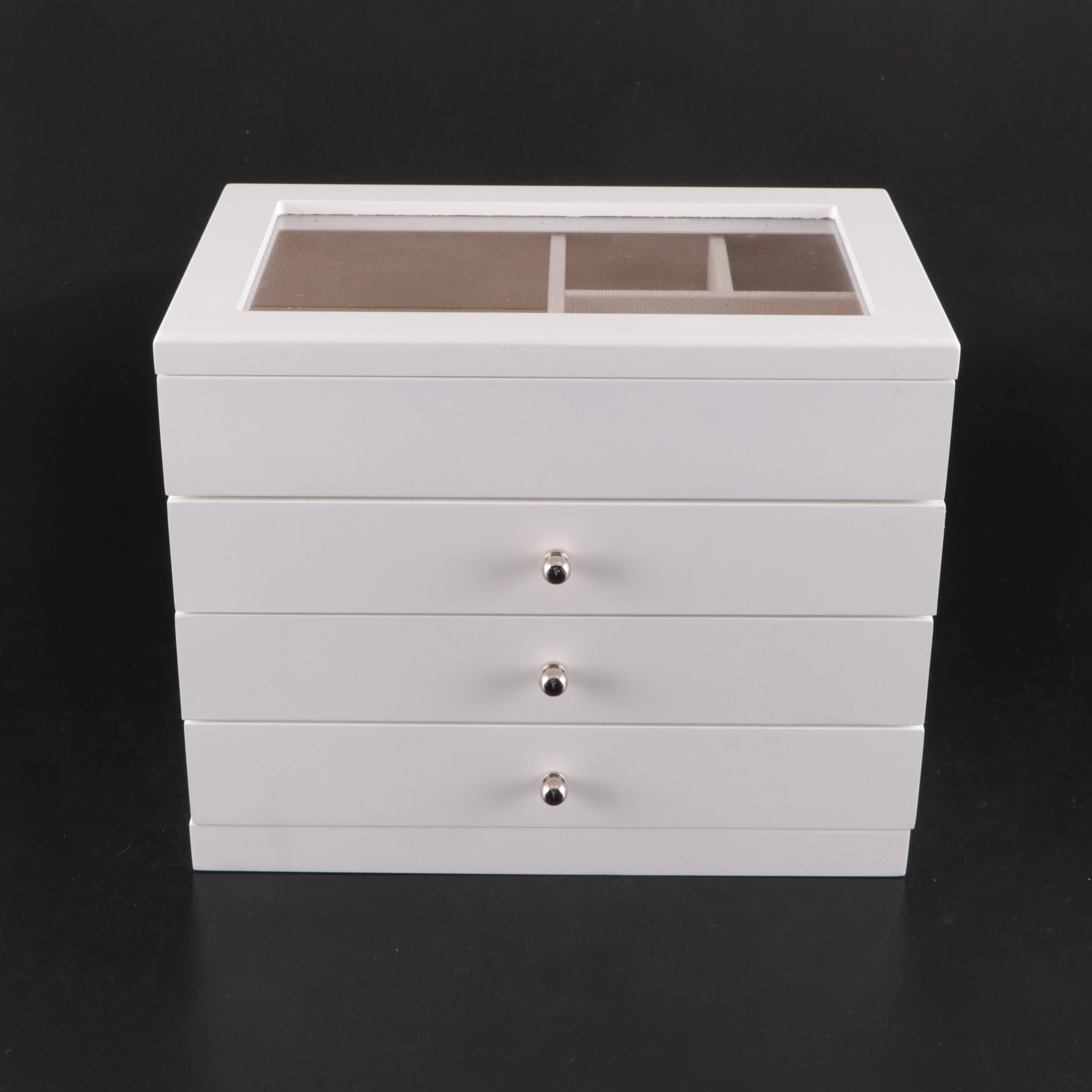 White and Light Blue Jewelry Boxes