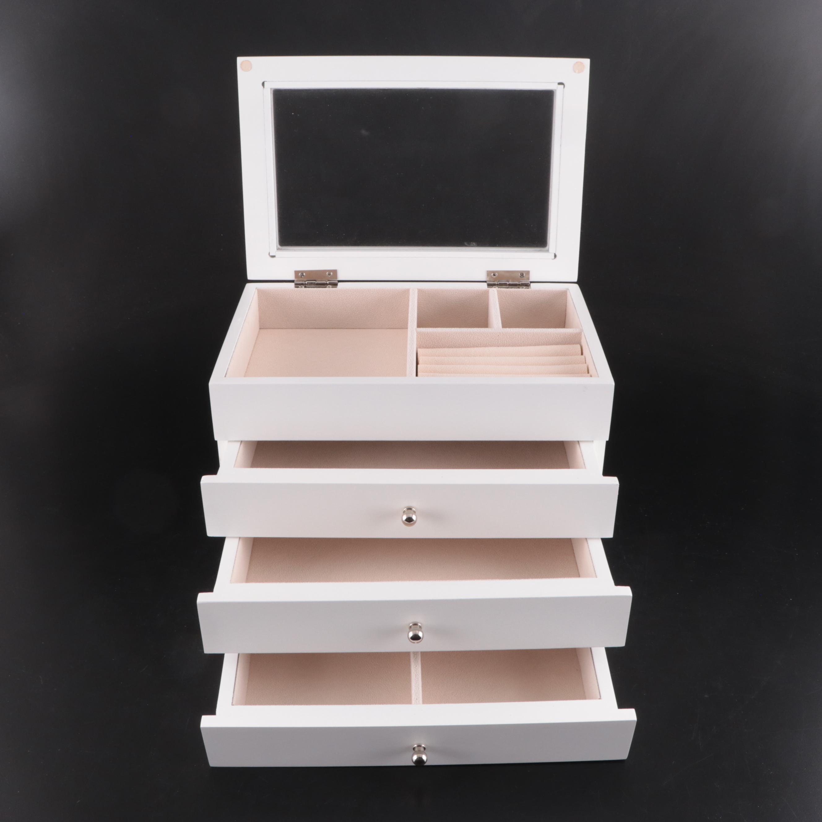 White and Light Blue Jewelry Boxes