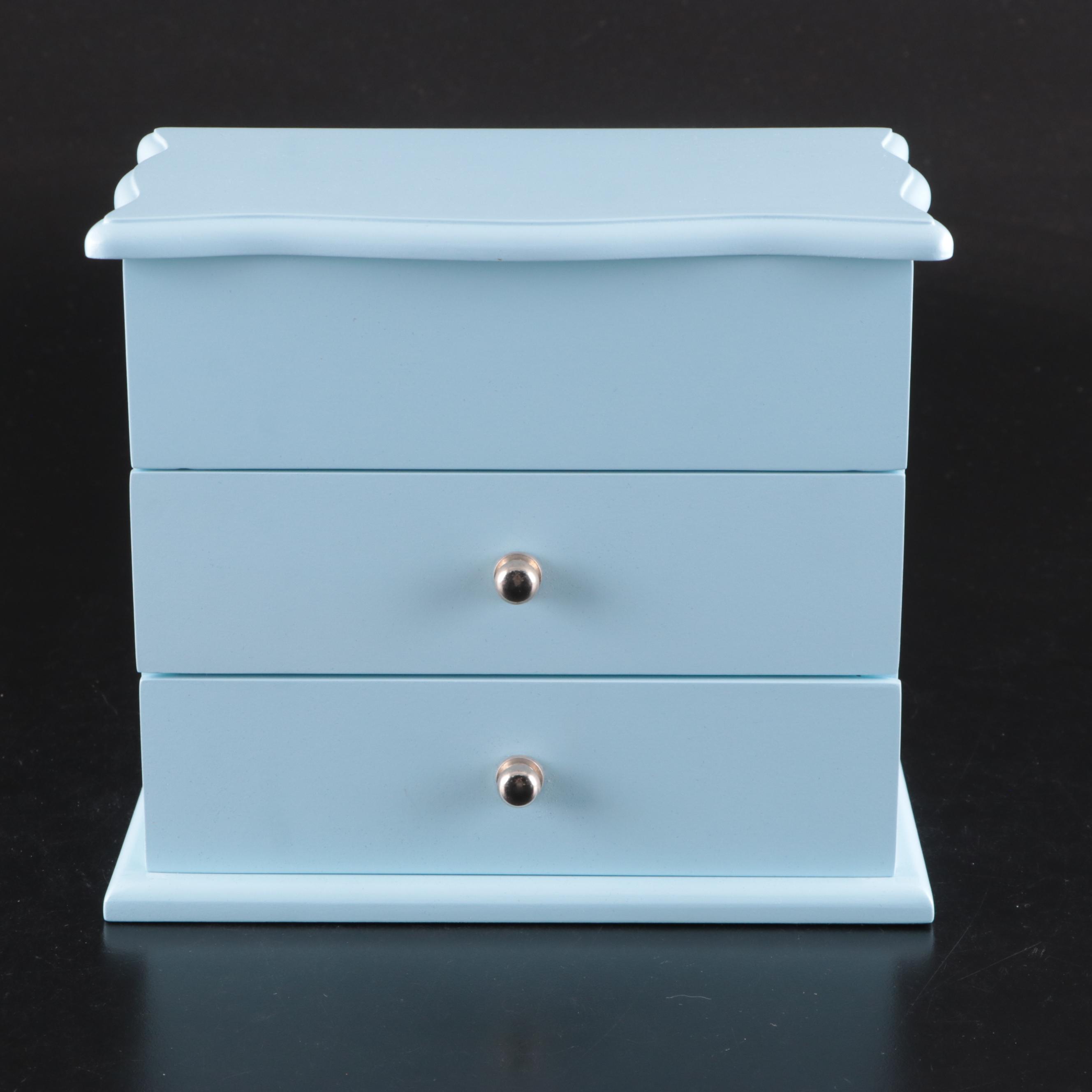 White and Light Blue Jewelry Boxes