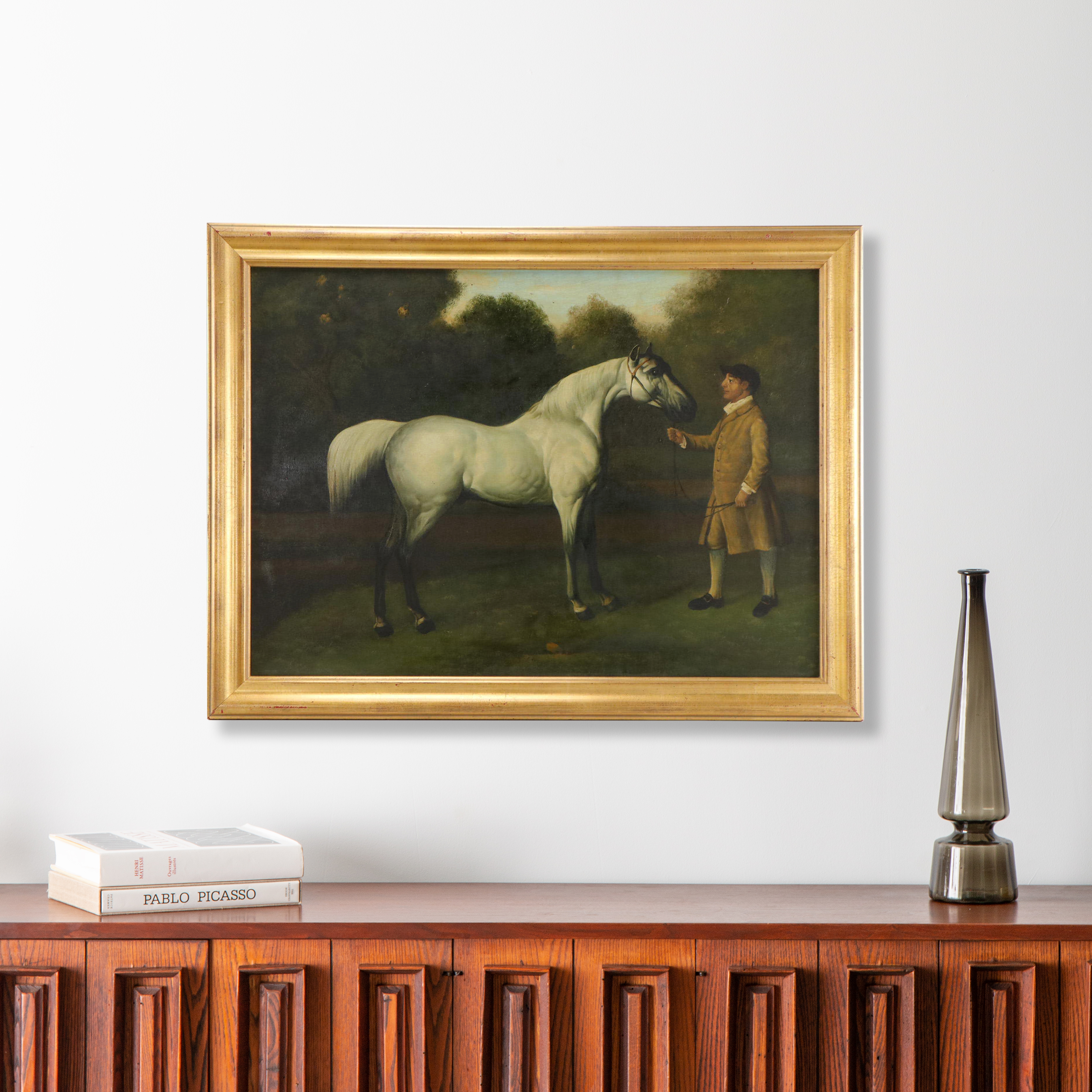 British School Horse Portrait Oil Painting