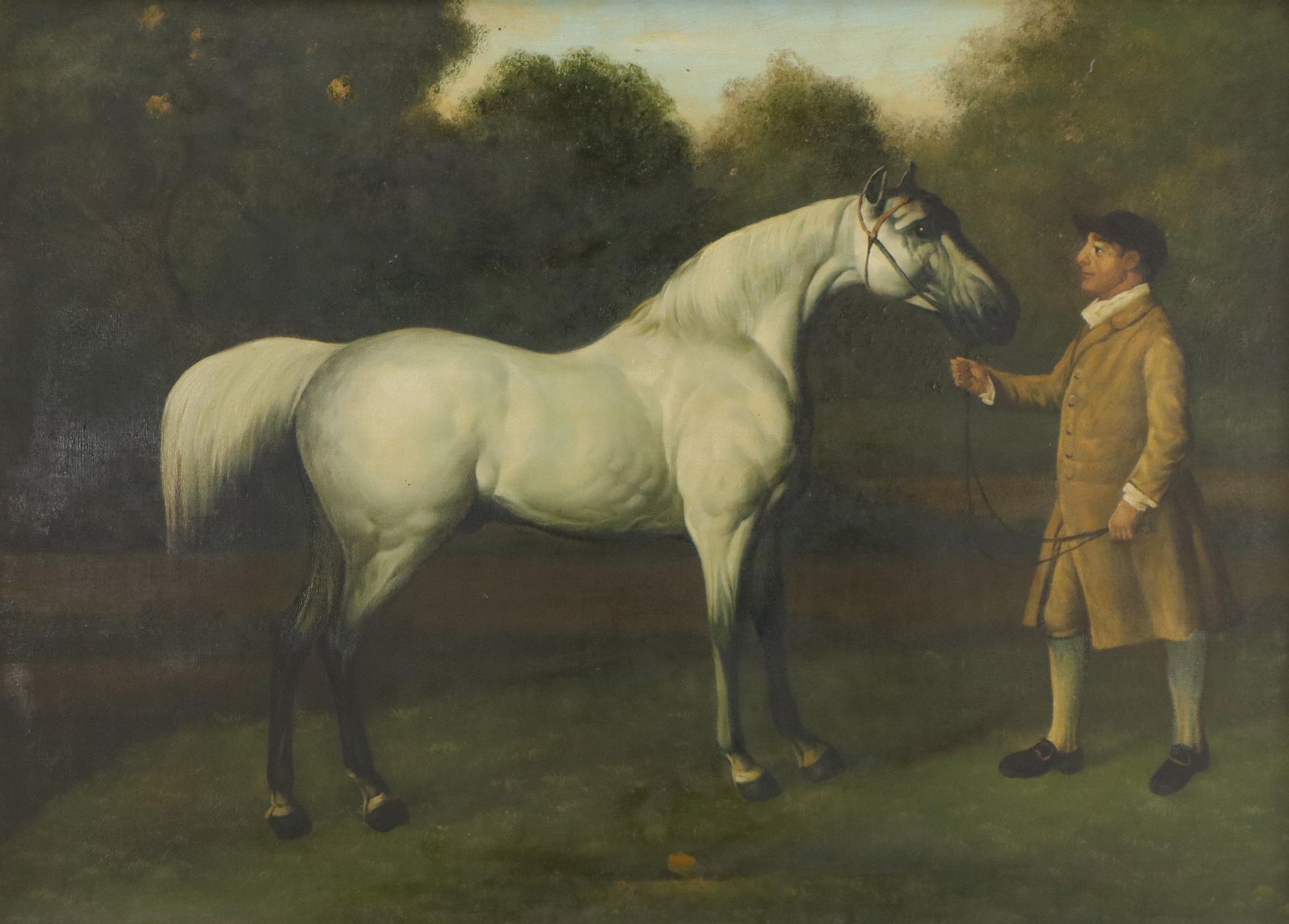 British School Horse Portrait Oil Painting
