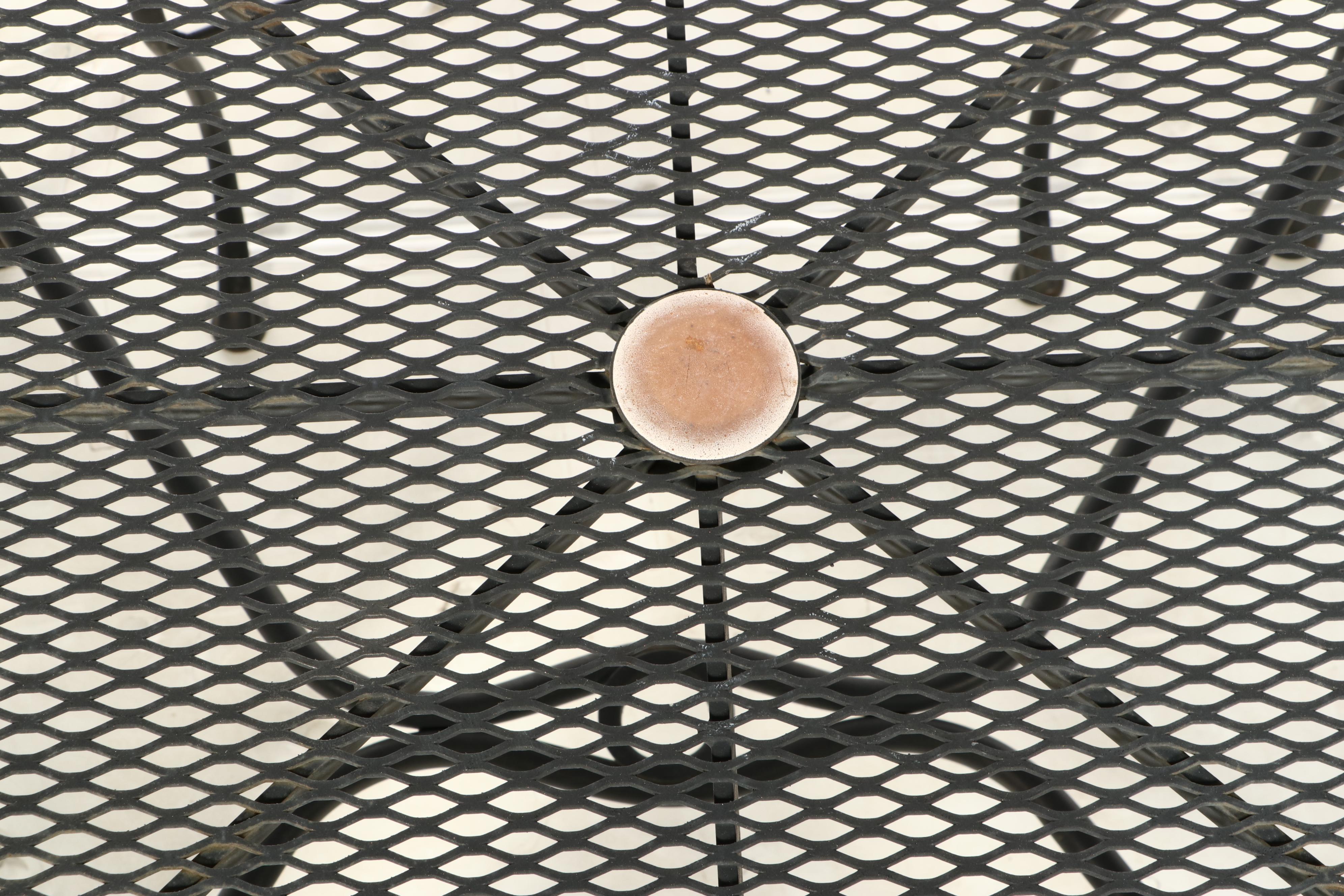 Five-Piece Woodard Powder-Coated Metal and Wire Mesh Patio Dining Set