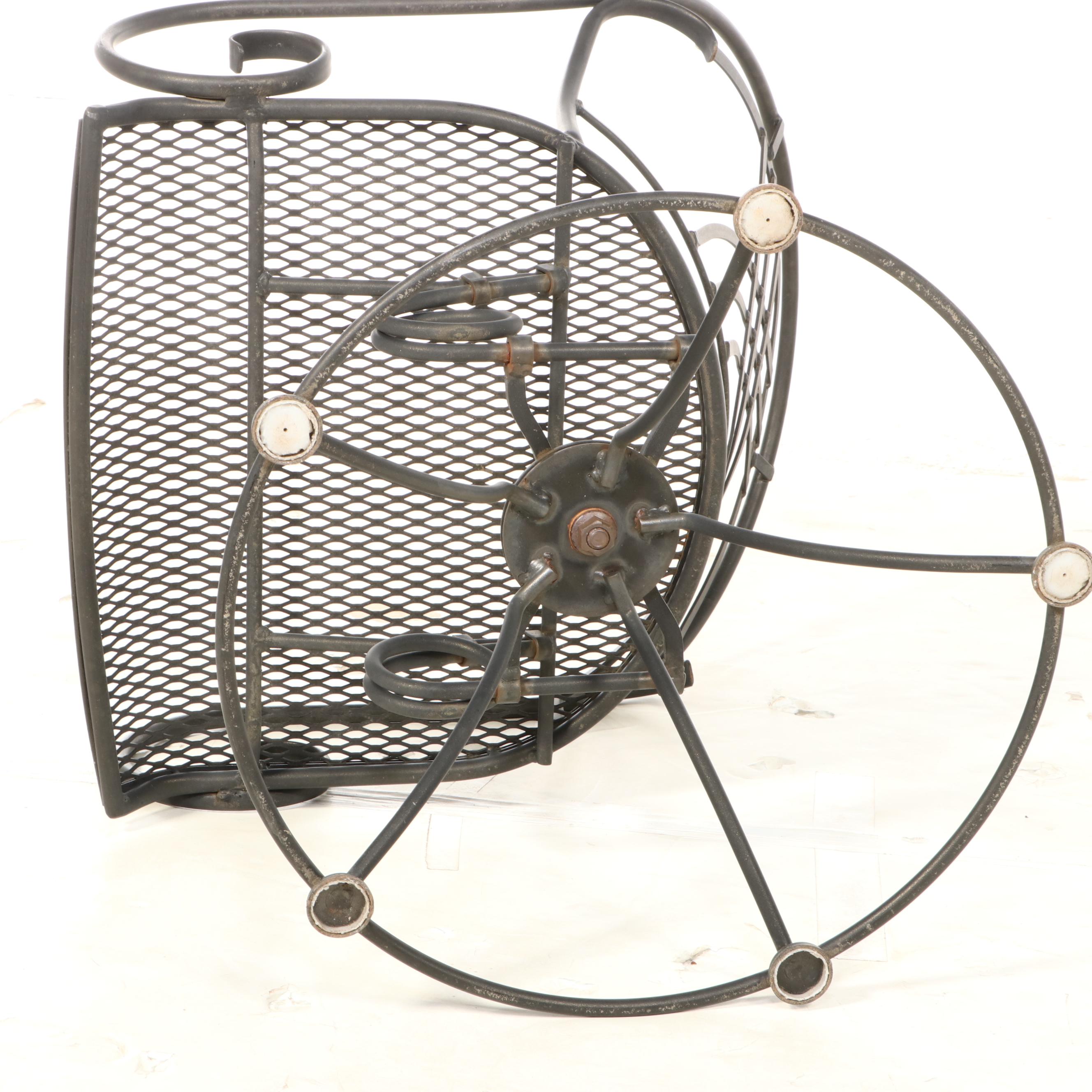 Five-Piece Woodard Powder-Coated Metal and Wire Mesh Patio Dining Set