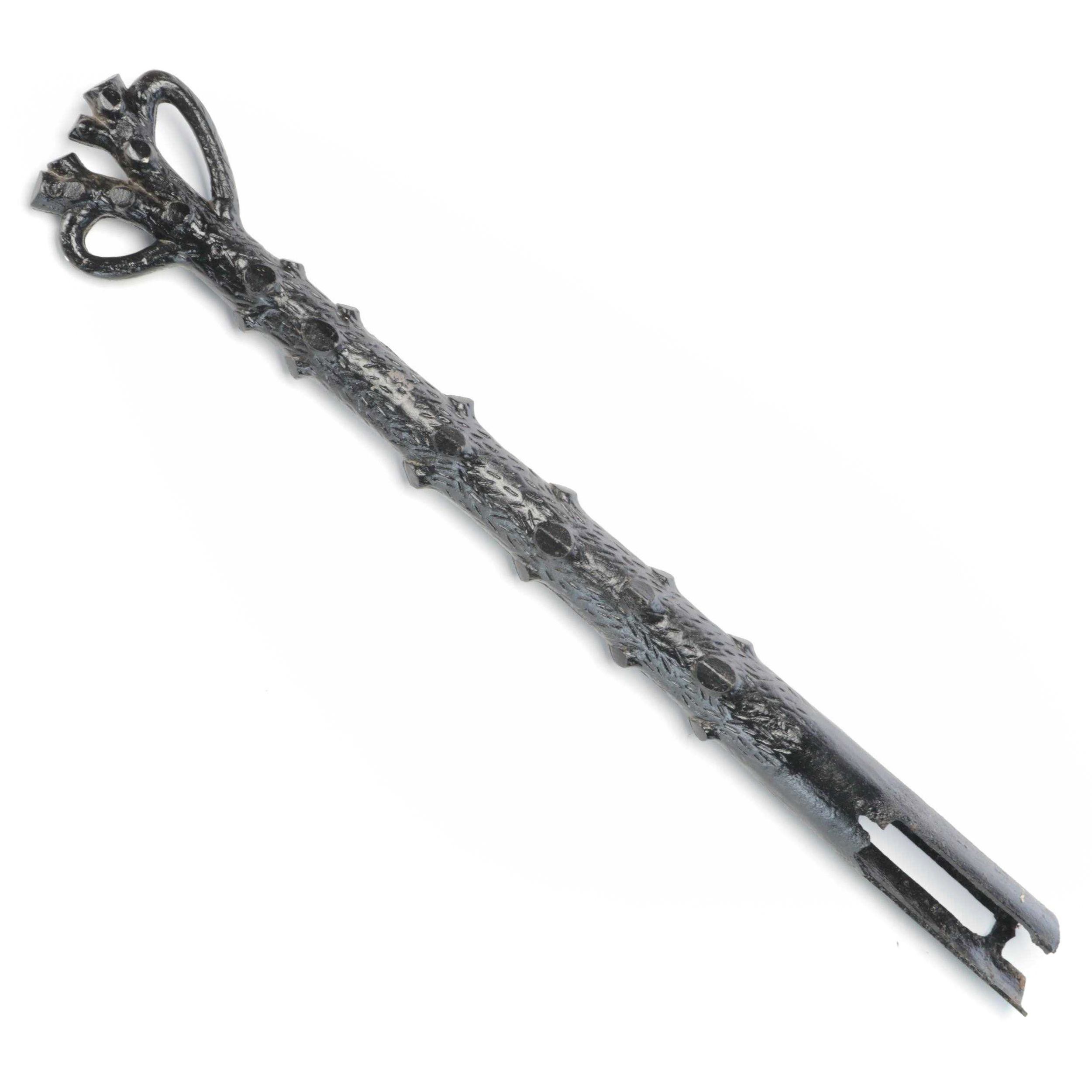 Artisan Crafted Cast Iron Hitching Post With Tree Branch Theme