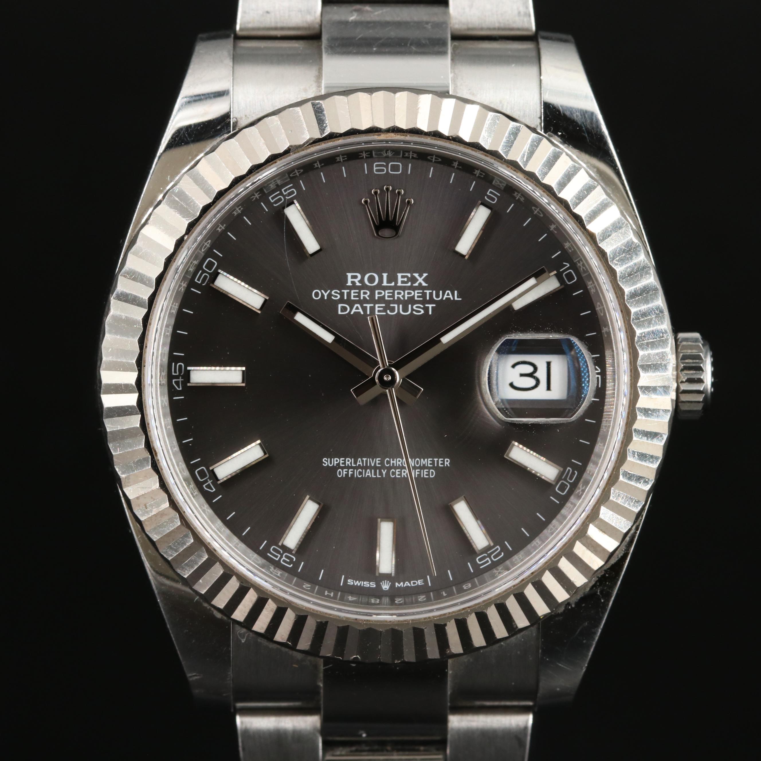 Rolex Oyster Perpetual Datejust 41 Gray Dial Watch