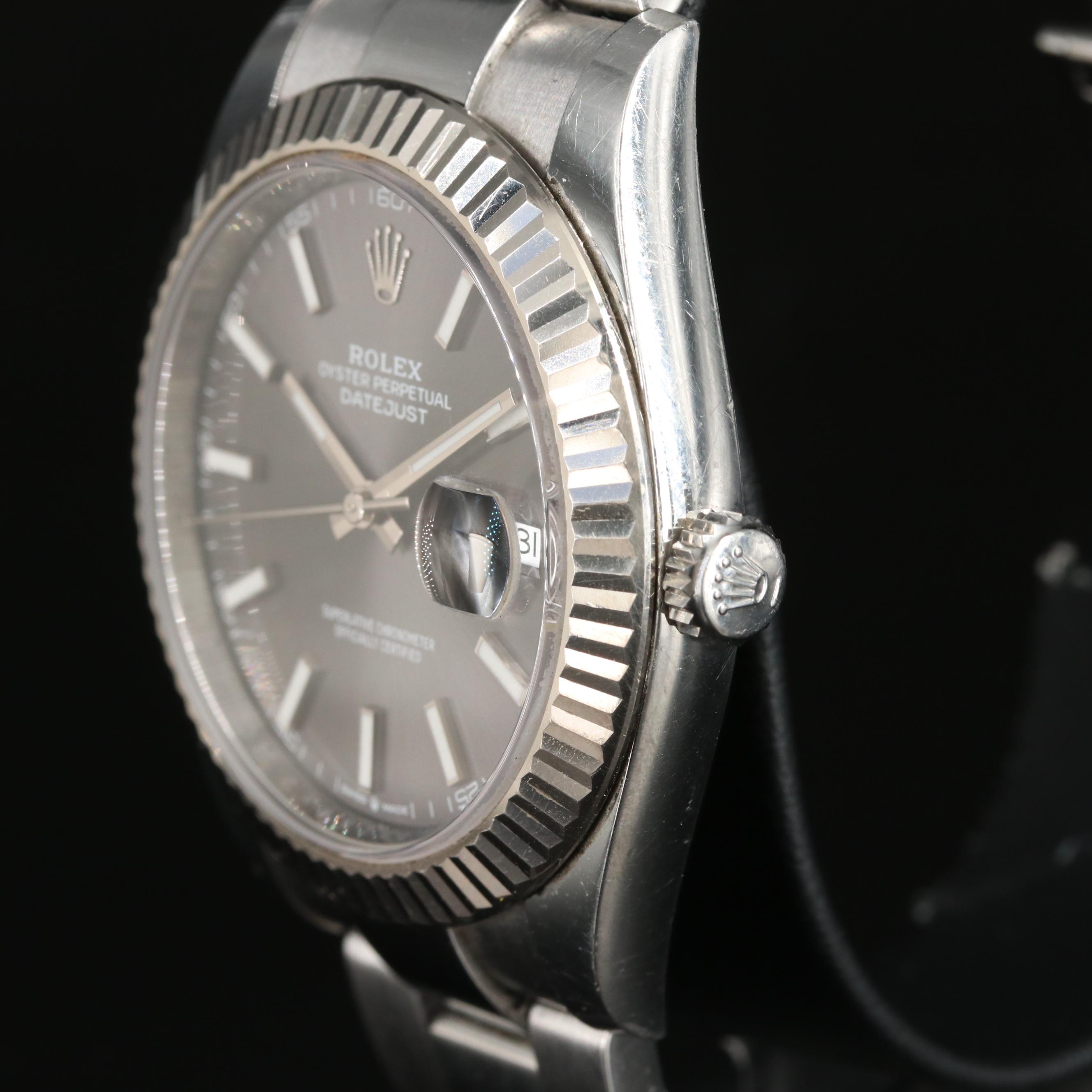 Rolex Oyster Perpetual Datejust 41 Gray Dial Watch