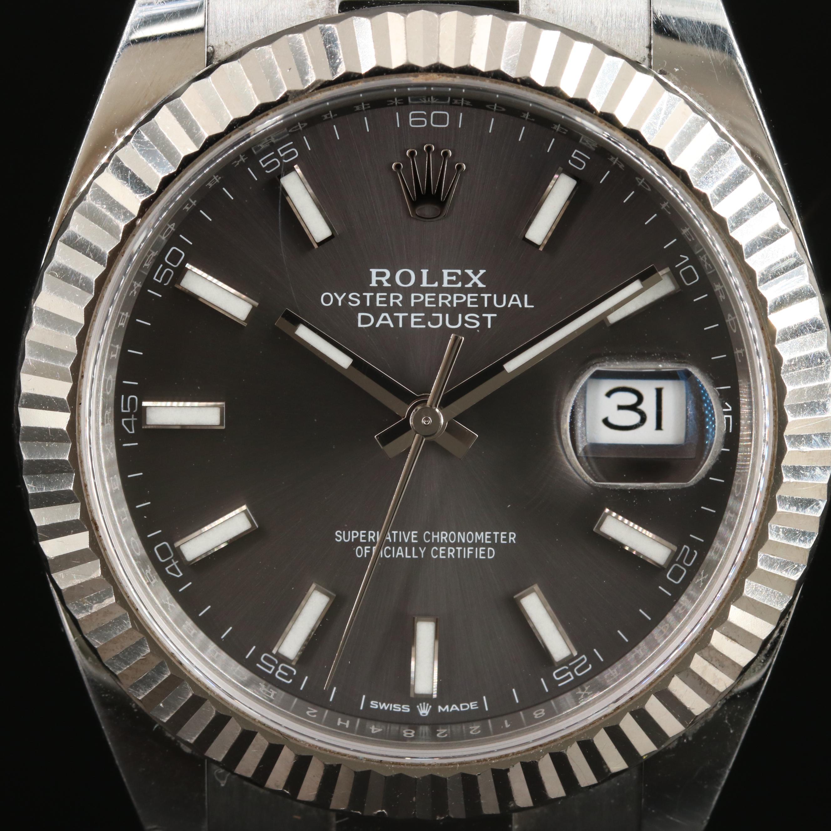 Rolex Oyster Perpetual Datejust 41 Gray Dial Watch