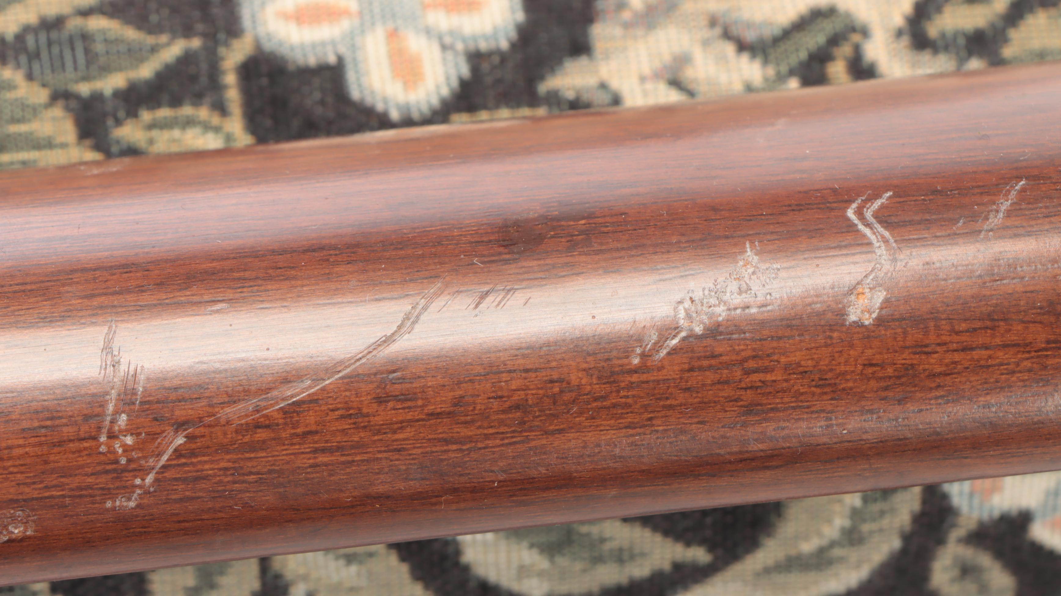 Tapestry-Upholstered Mahogany Footstool with Wire-Wrapped Metal Foostool