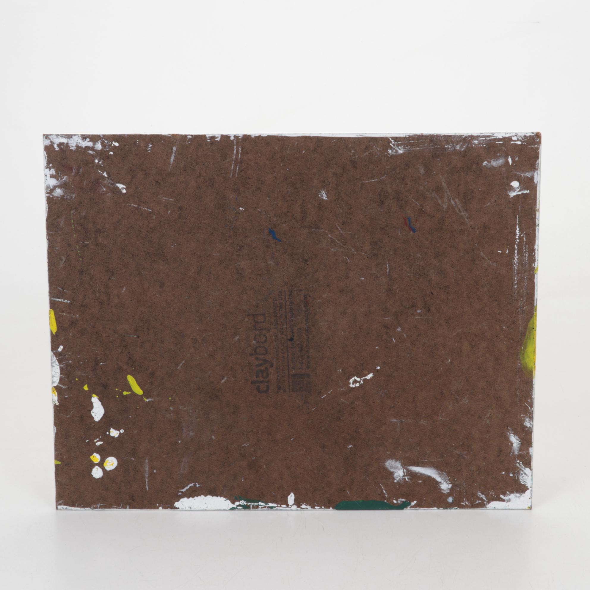 Jeff Meadows Outsider Art Acrylic Painting of a Tiger, 21st Century