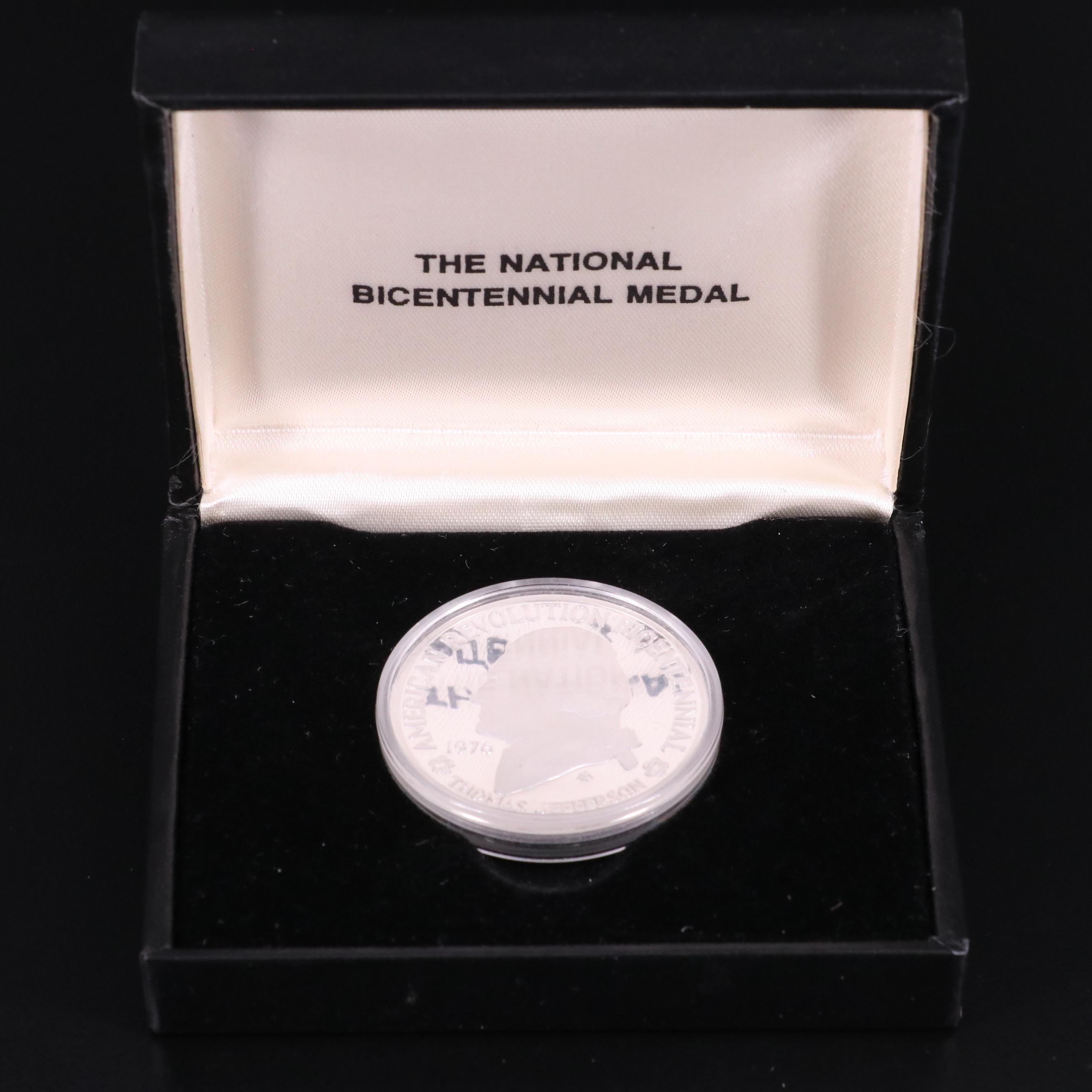 Collection of United States Coins, Currency, and a Silver Bicentennial Medal