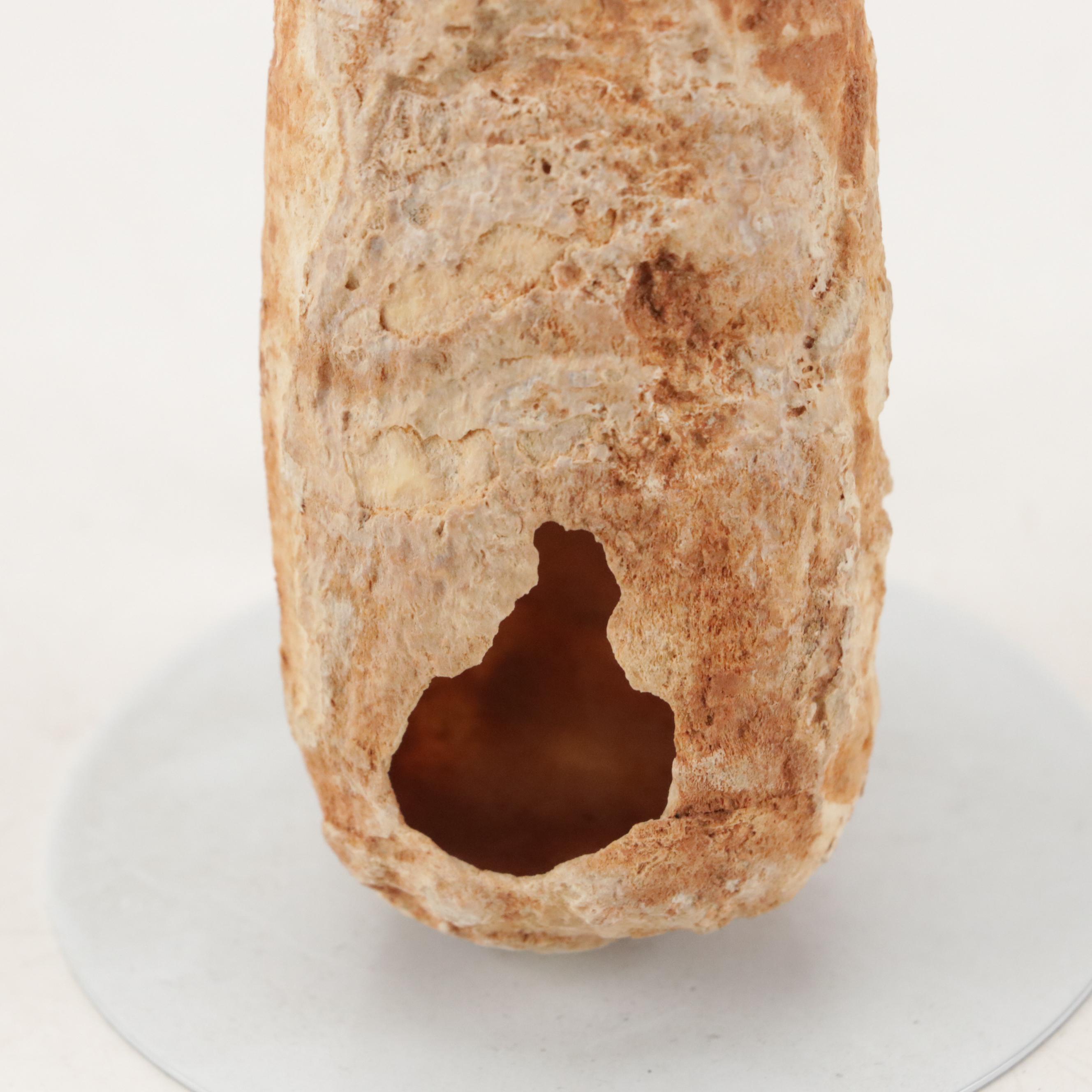 Egyptian Alabastron-Shaped Alabaster Vessel with Lug Handles, 1st Millennium BCE