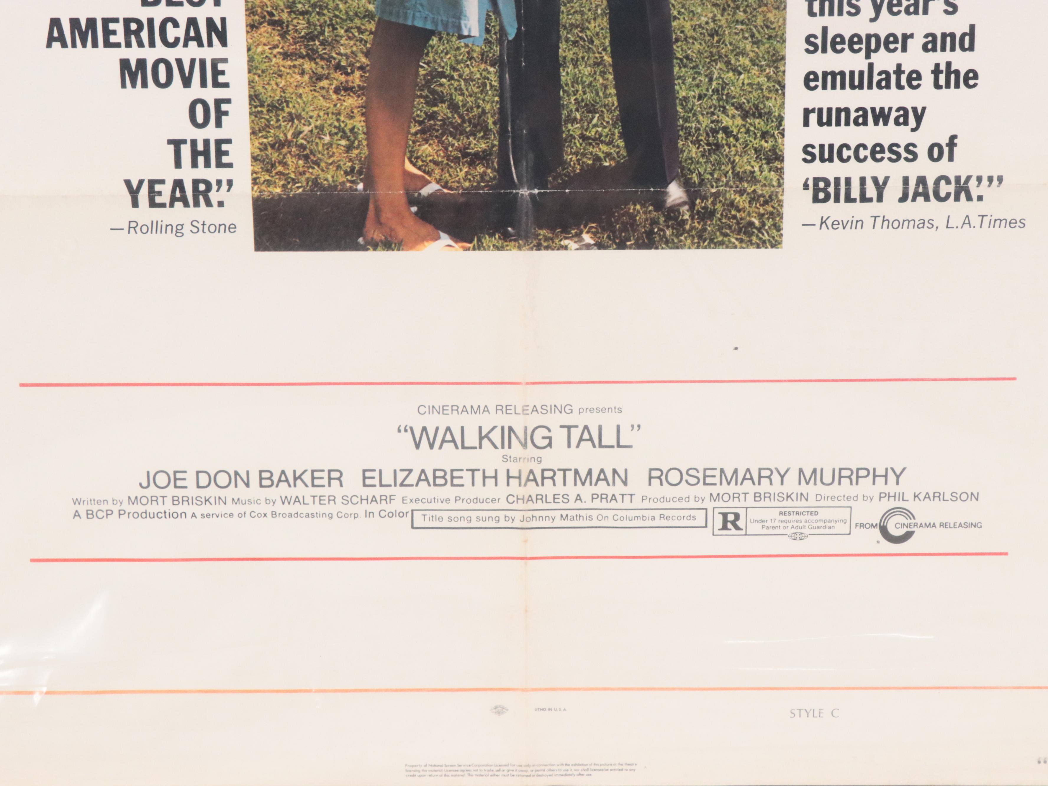 "Walking Tall" Movie Poster, 1973