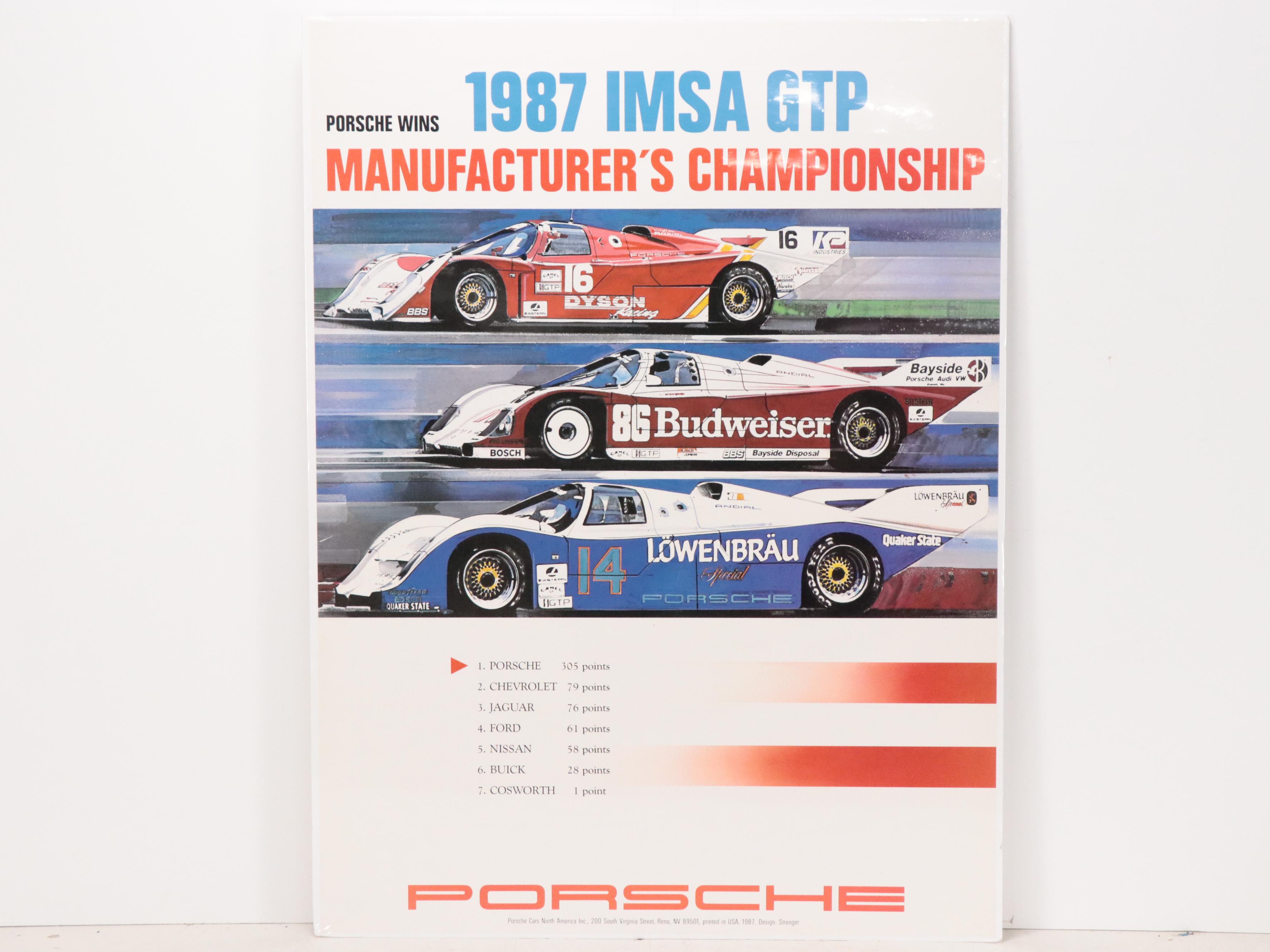 Porsche IMSA GTP MFG Championship Poster, 1987