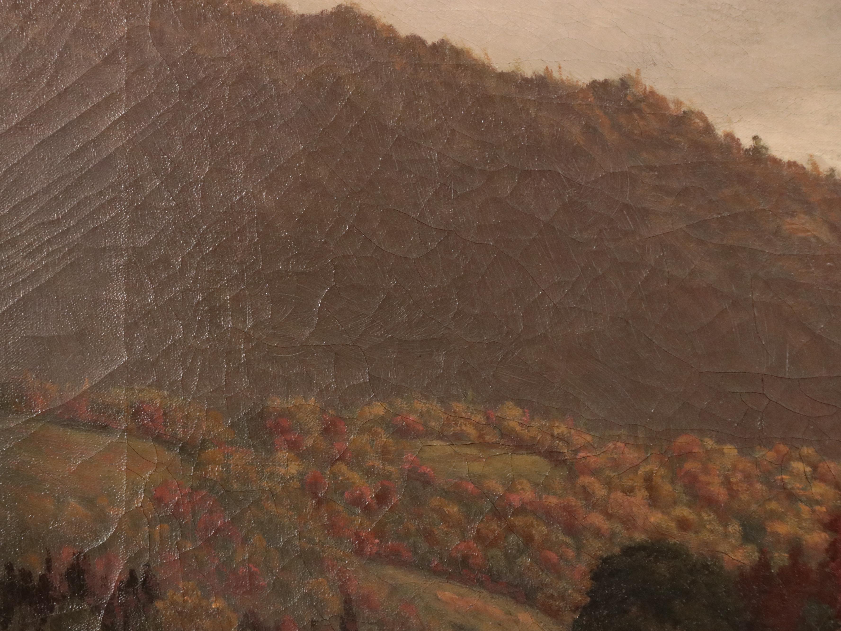 Hudson River School Landscape Oil Painting, Late 19th Century