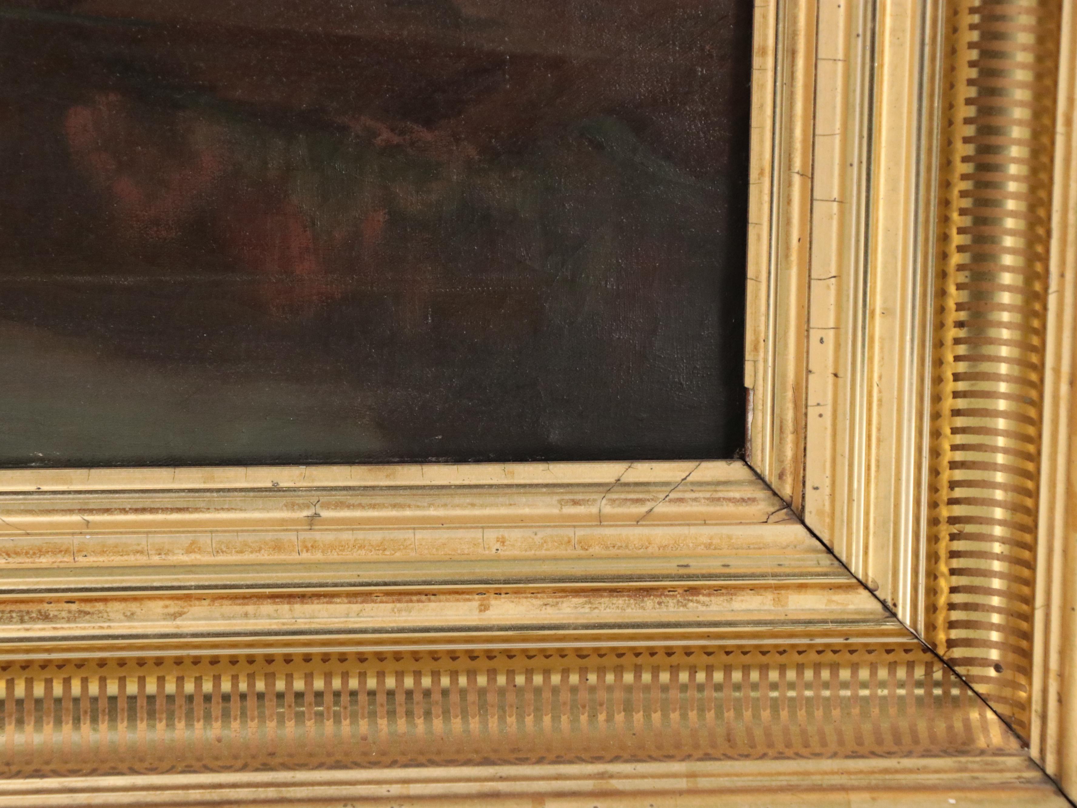 Hudson River School Landscape Oil Painting, Late 19th Century