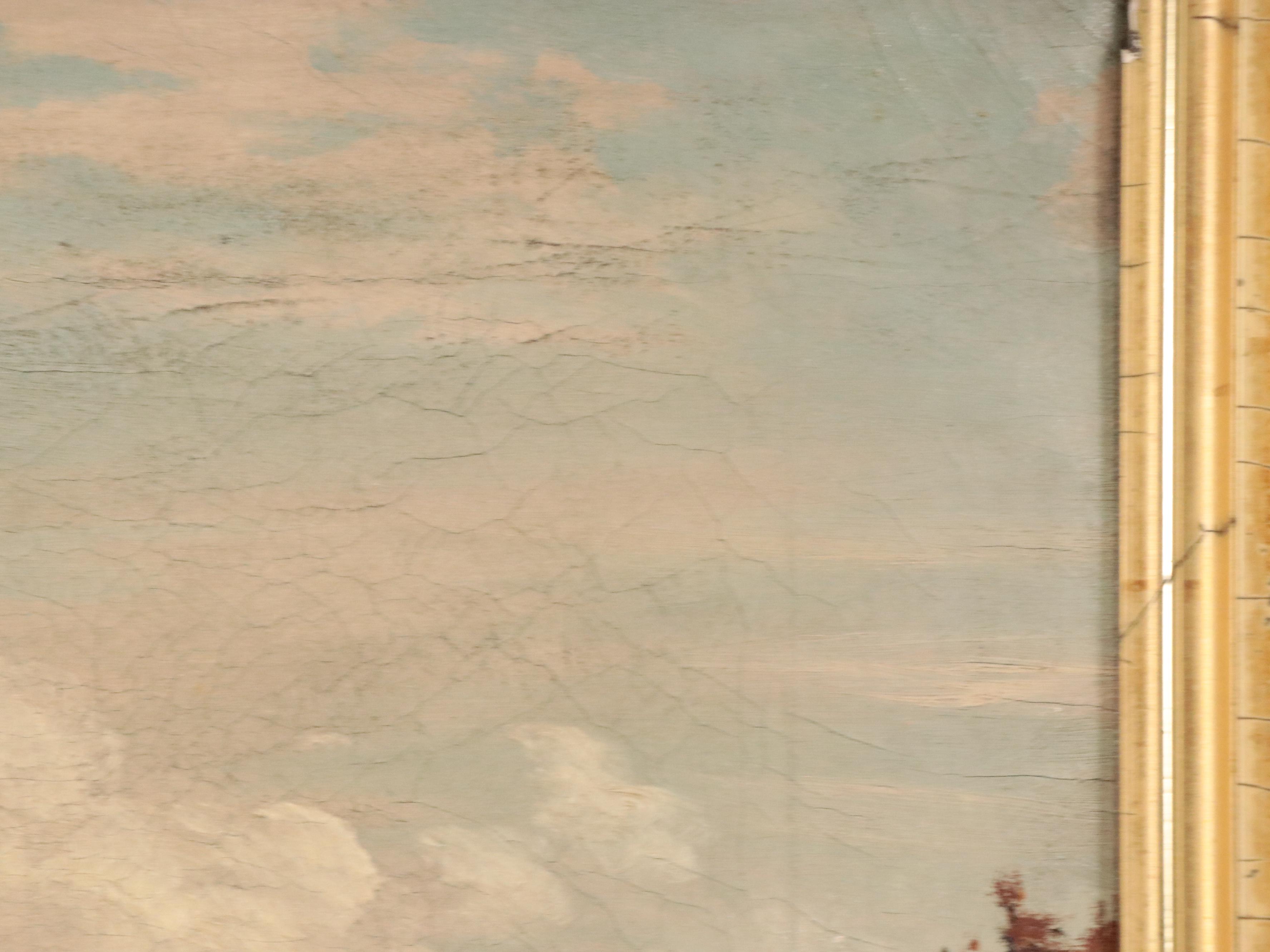 Hudson River School Landscape Oil Painting, Late 19th Century