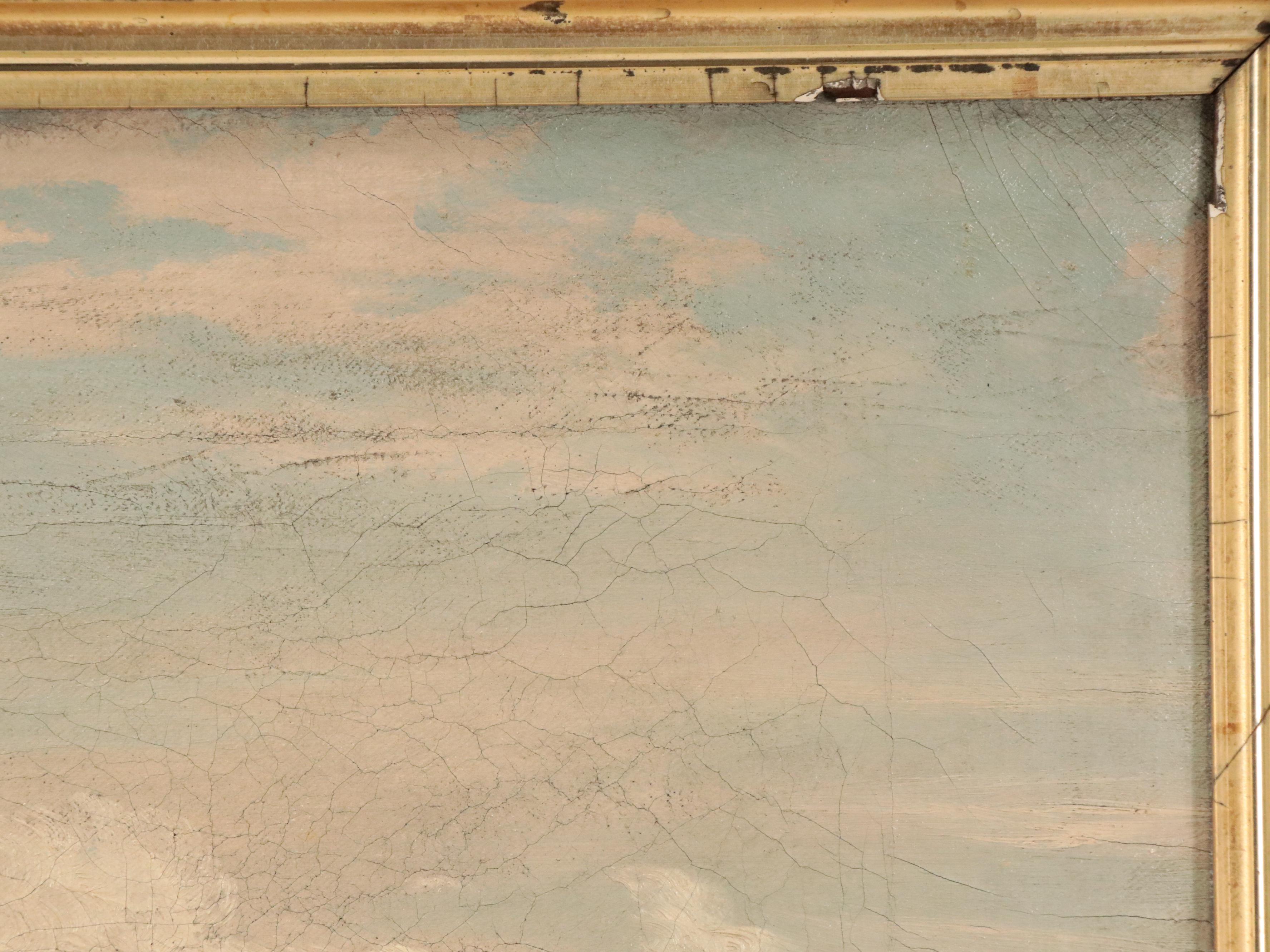 Hudson River School Landscape Oil Painting, Late 19th Century