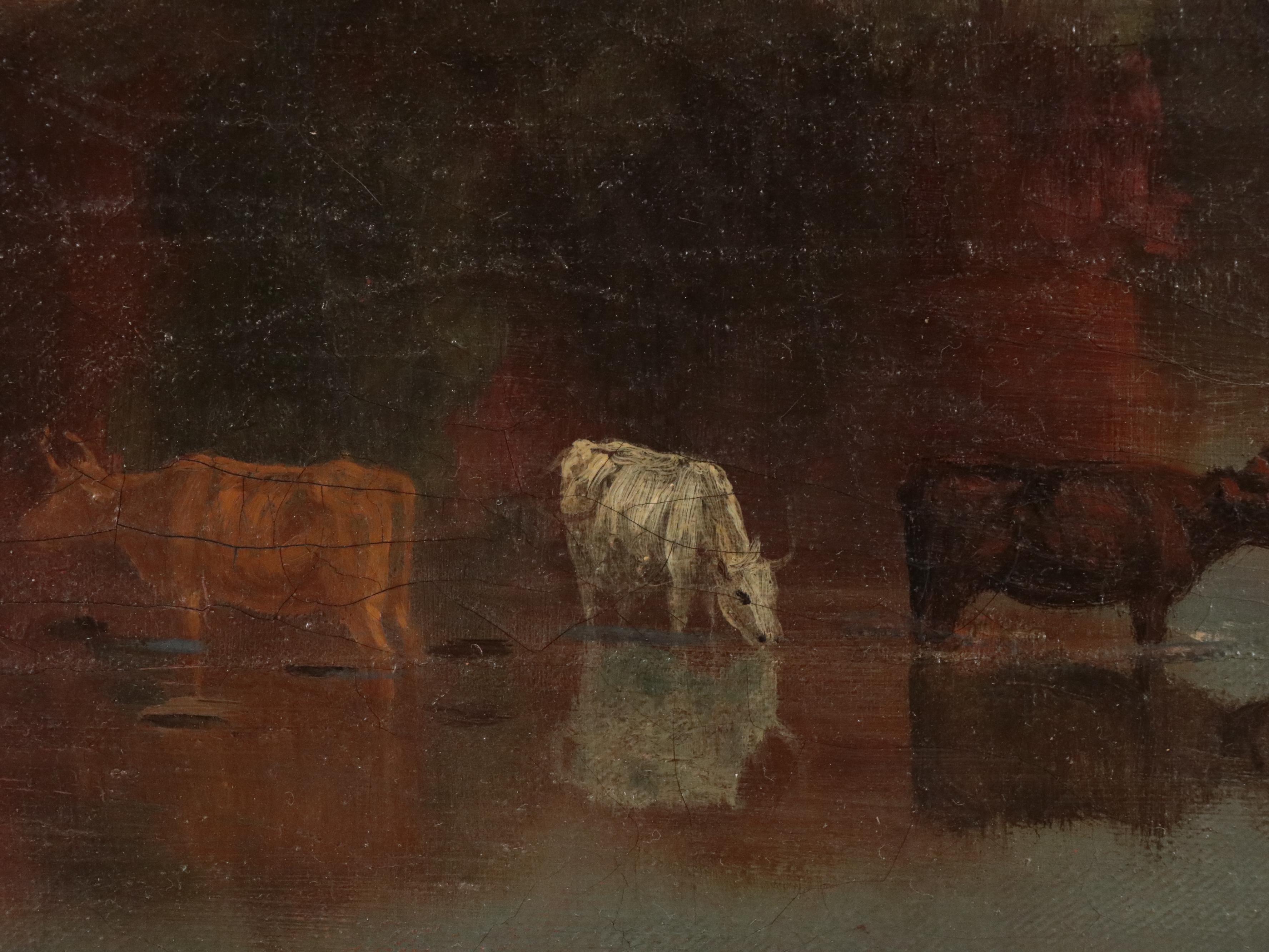 Hudson River School Landscape Oil Painting, Late 19th Century