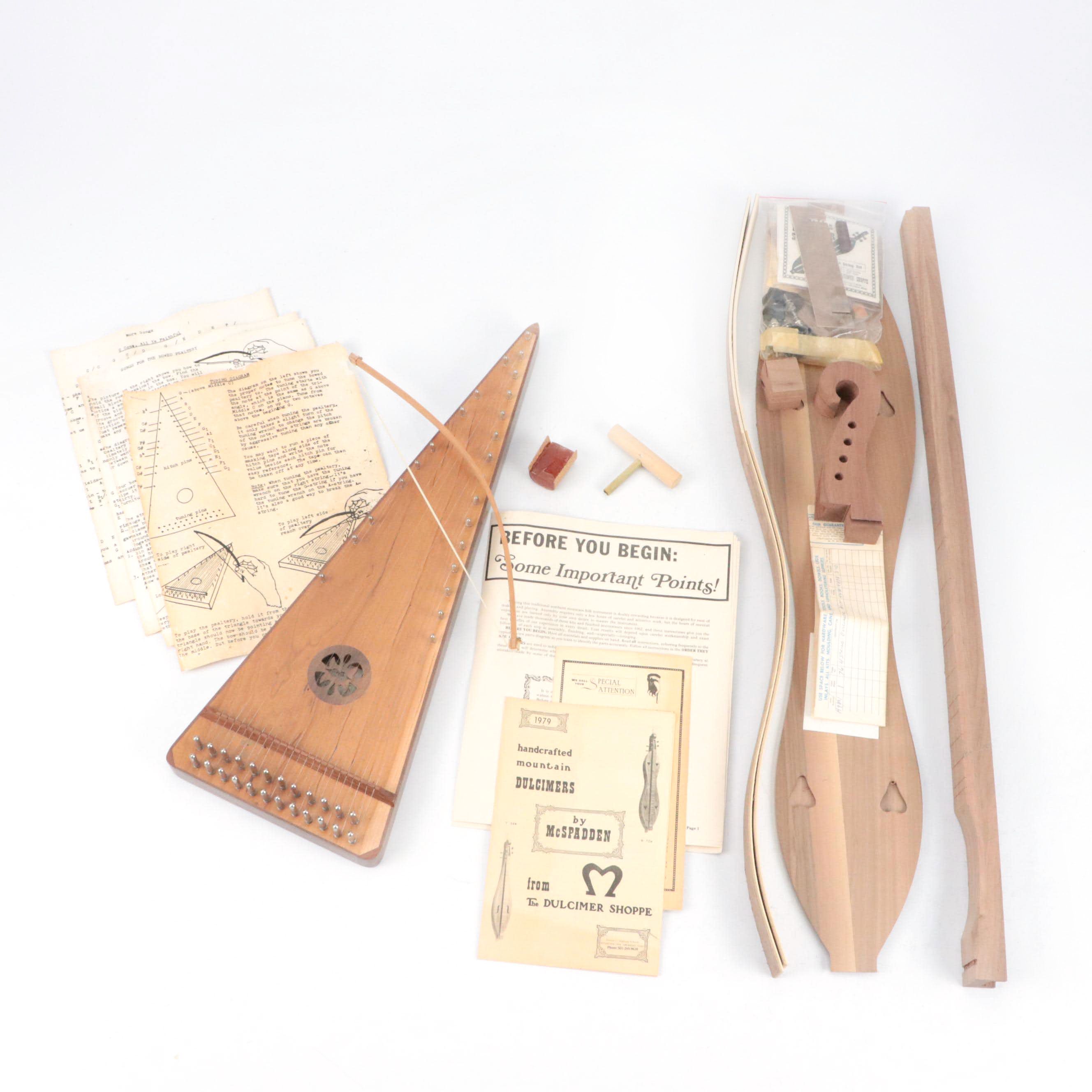 McSpaden Handcrafted Mountain Dulcimer Kit and Psaltery
