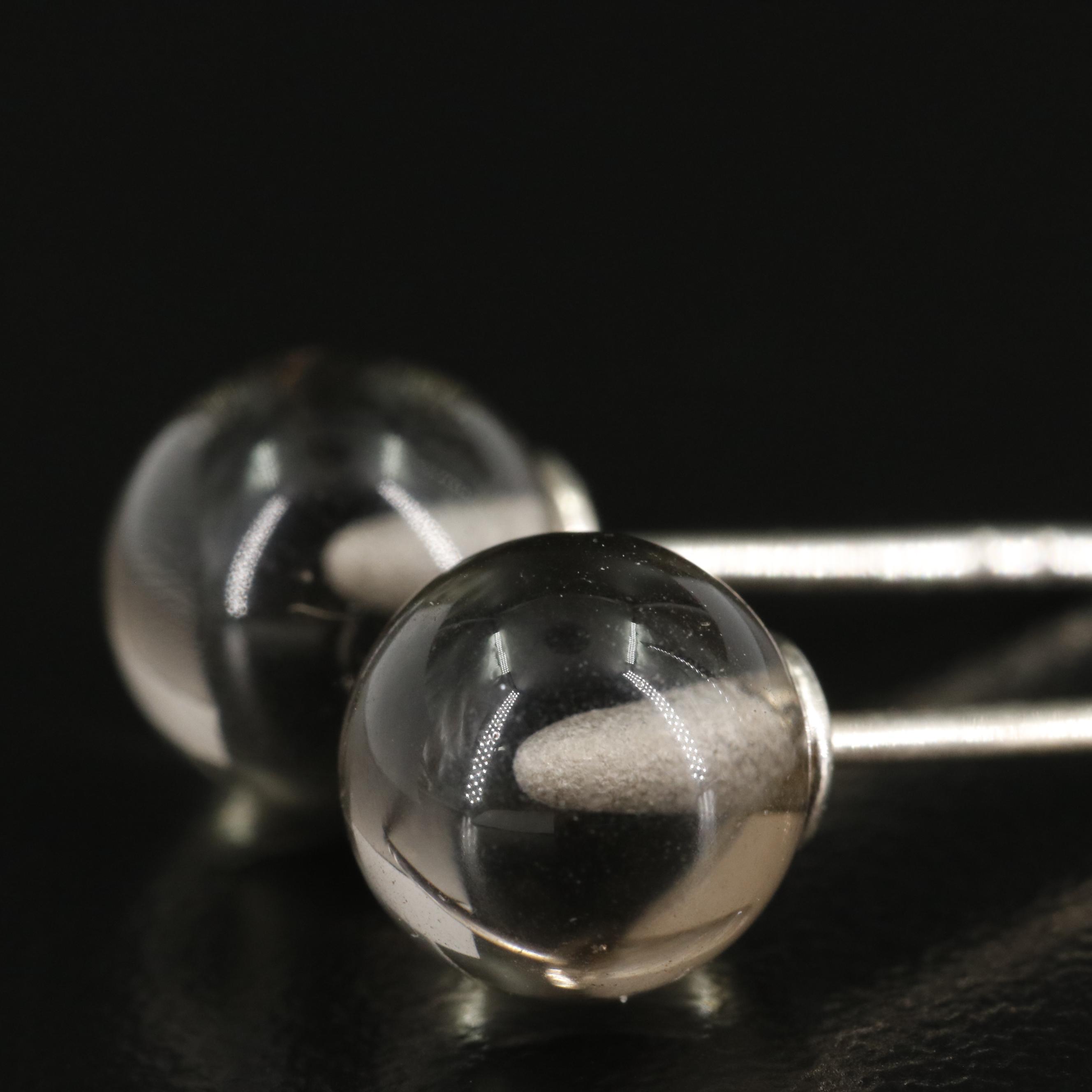 Sterling Round Smoky Quartz Stud Earrings Everything But The House