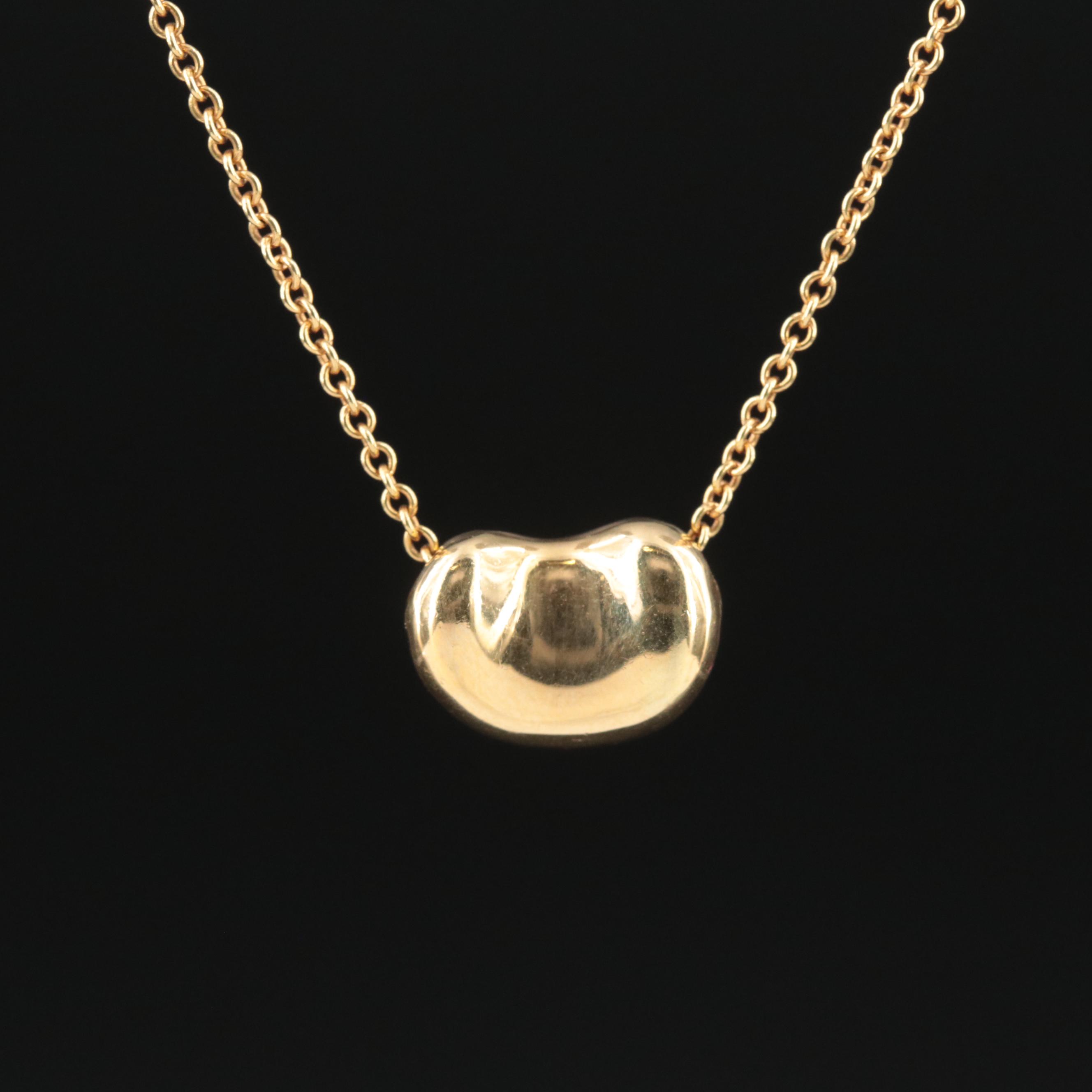 Elsa Peretti for Tiffany & Co. "Bean" 18K Necklace