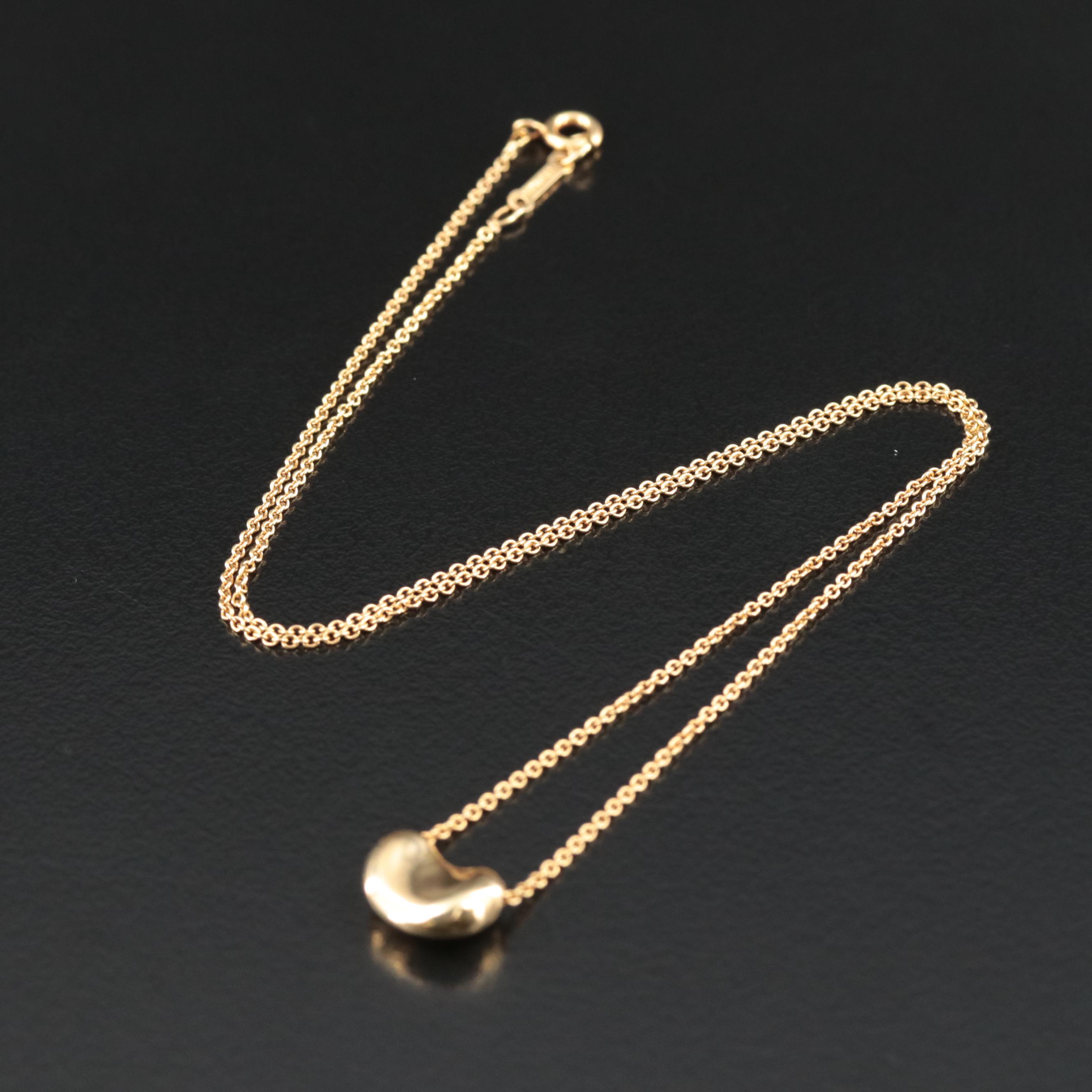 Elsa Peretti for Tiffany & Co. "Bean" 18K Necklace