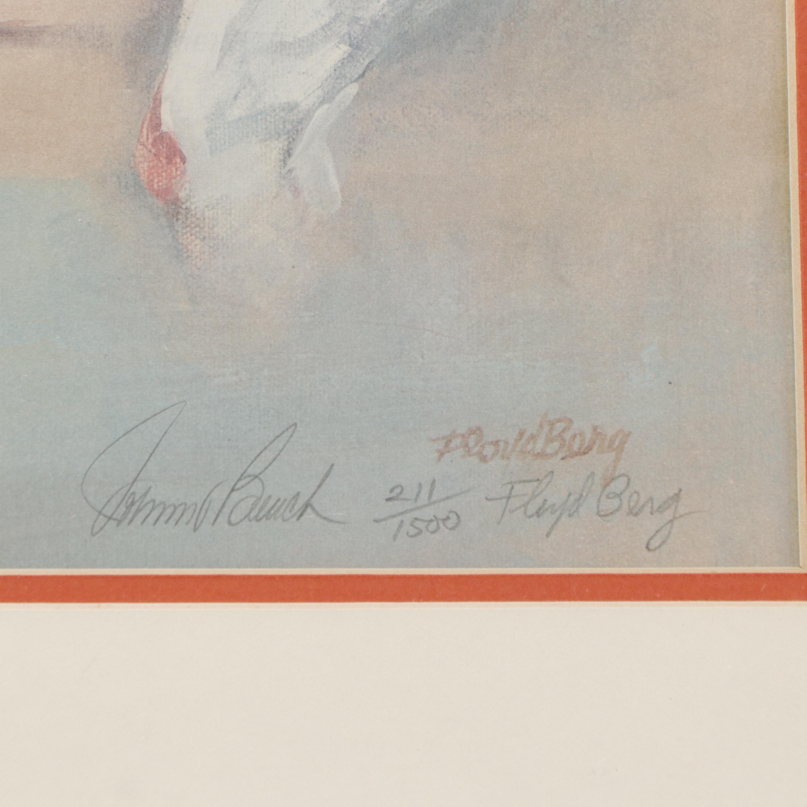 Johnny Bench and Floyd Berg Signed Artwork with Pete Rose Signed Display, More