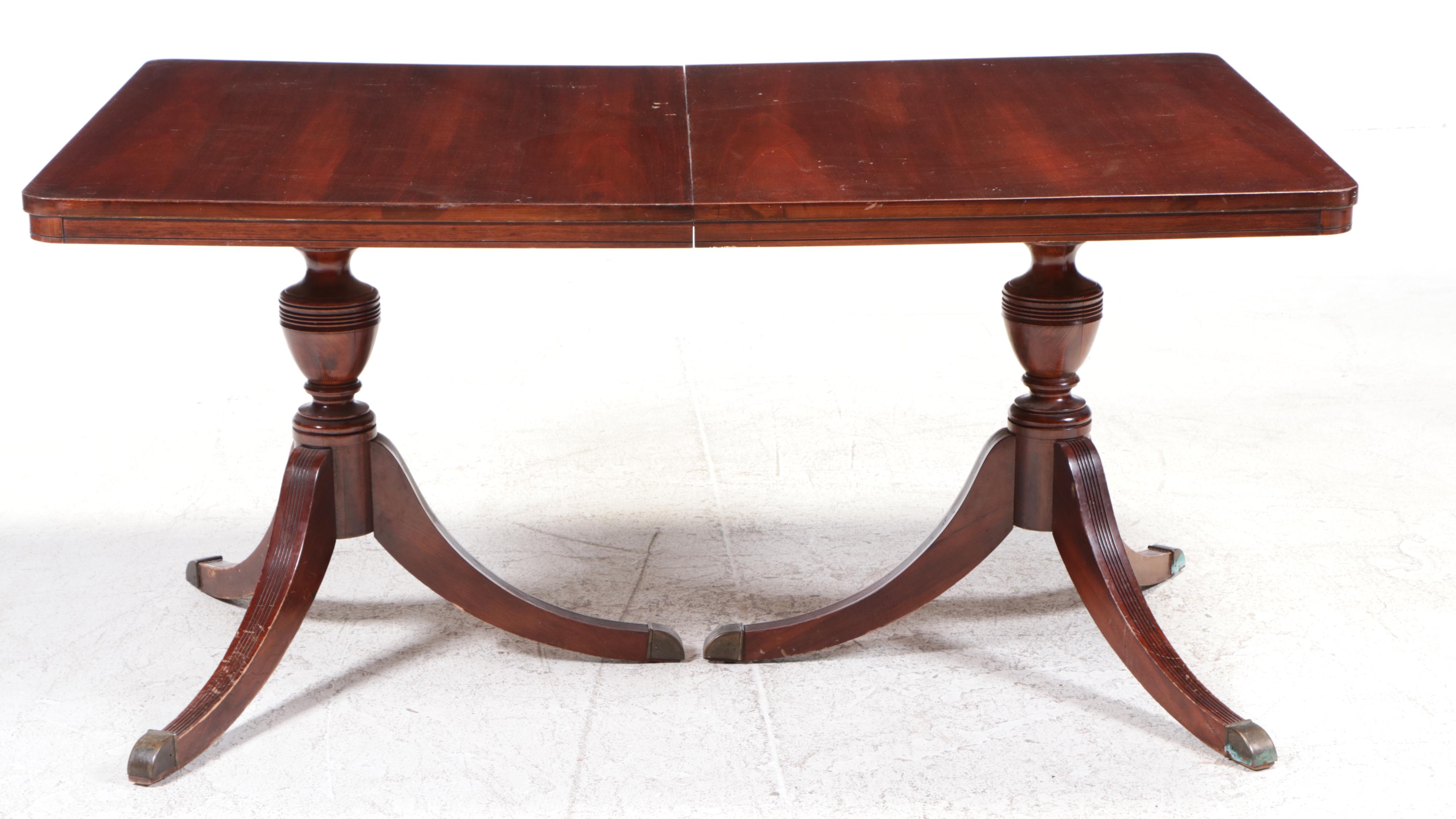 Federal Style Mahogany Dining Set, Mid-20th Century