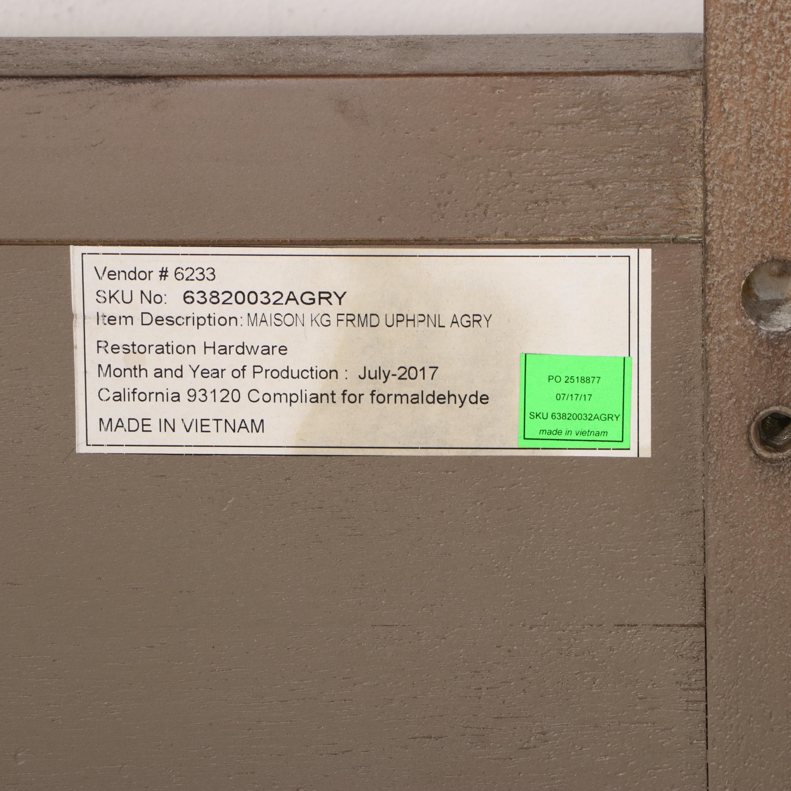 Restoration Hardware Maison King Bed Frame