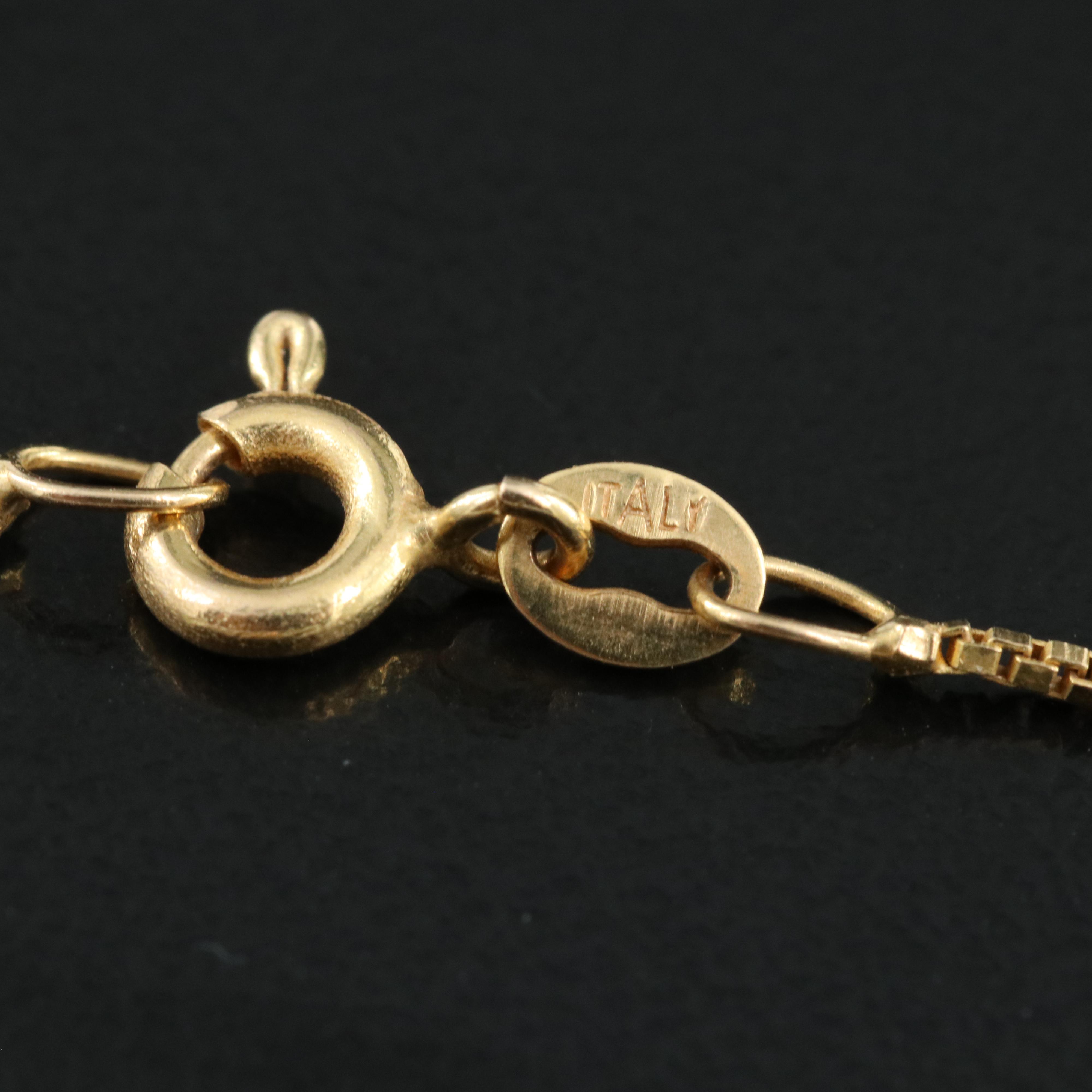 14K Alternating Ruby and Diamond Heart Necklace