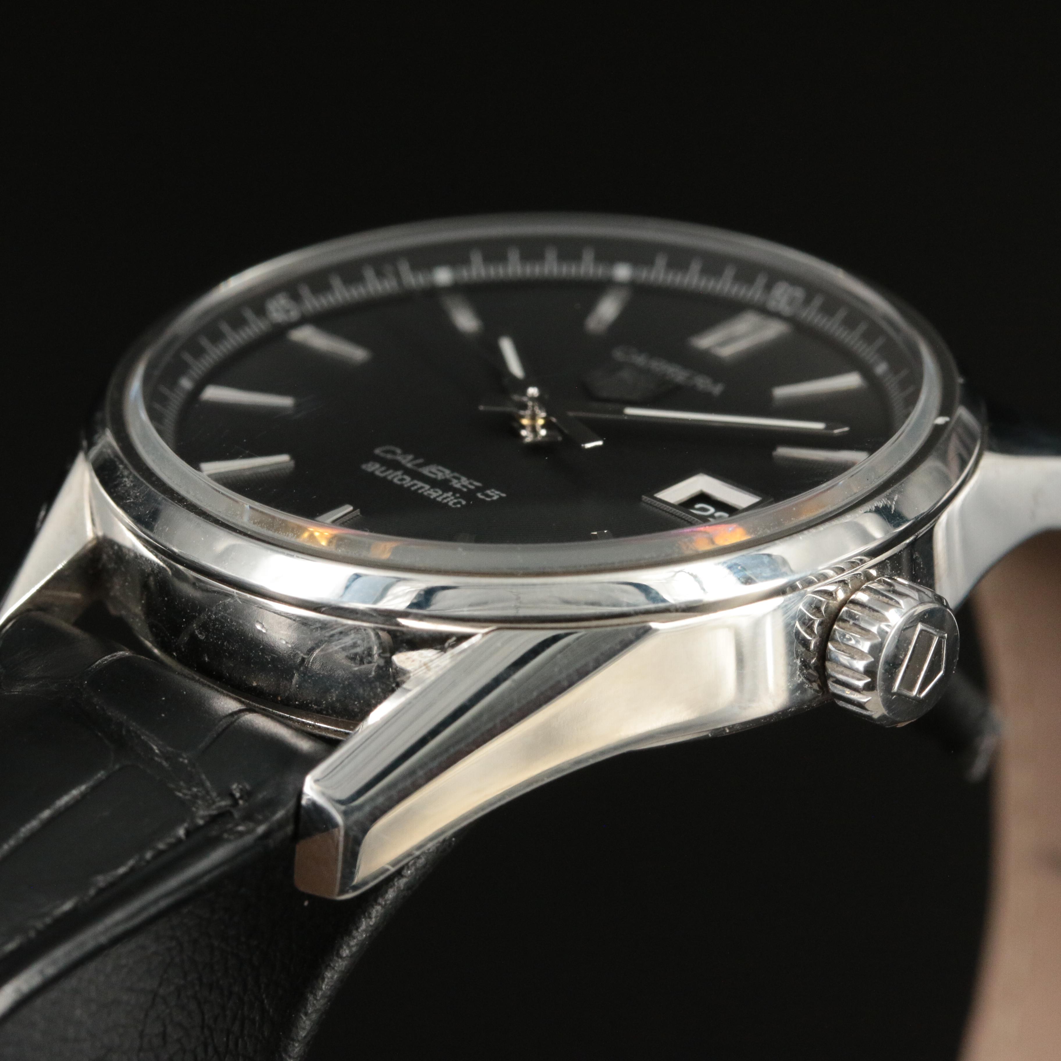 TAG Heuer Carrera Calibre 5 Automatic With Date Steel Watch