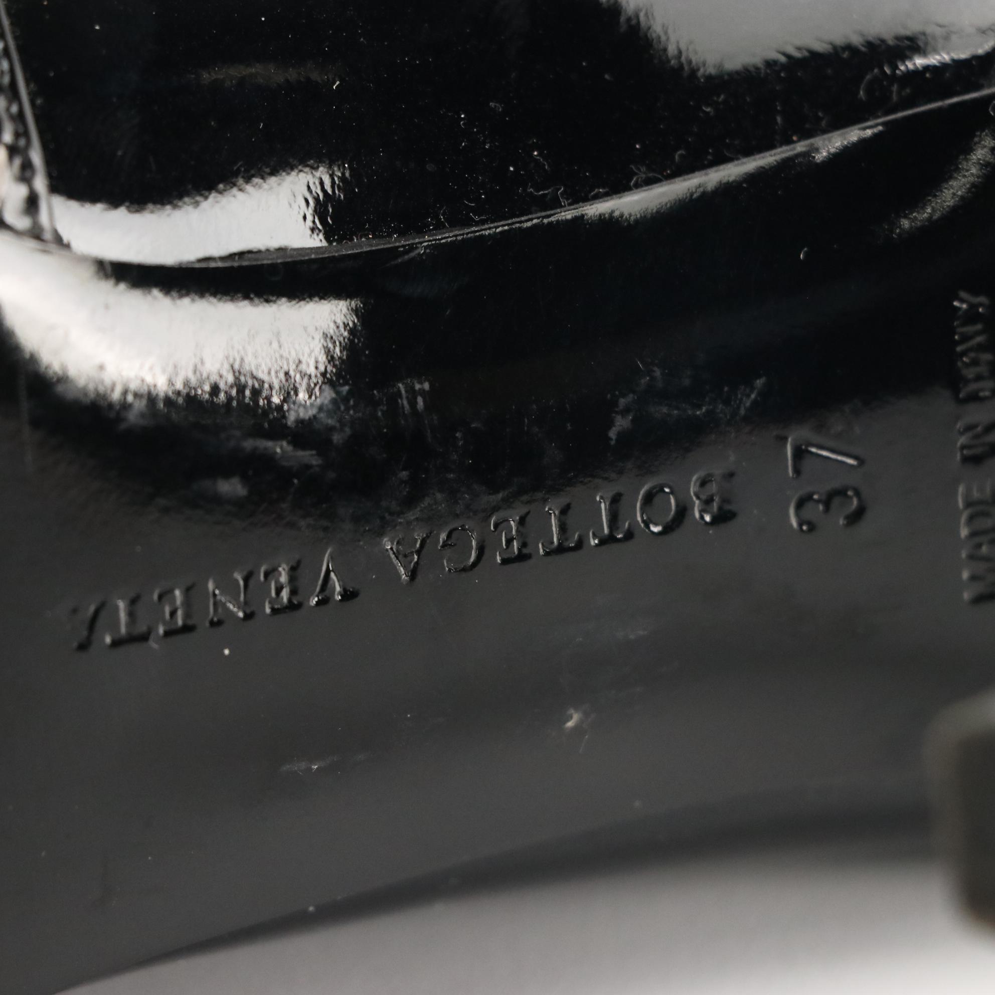 Bottega Veneta Peep Toe Mary Jane Strap Pumps in Patent Leather