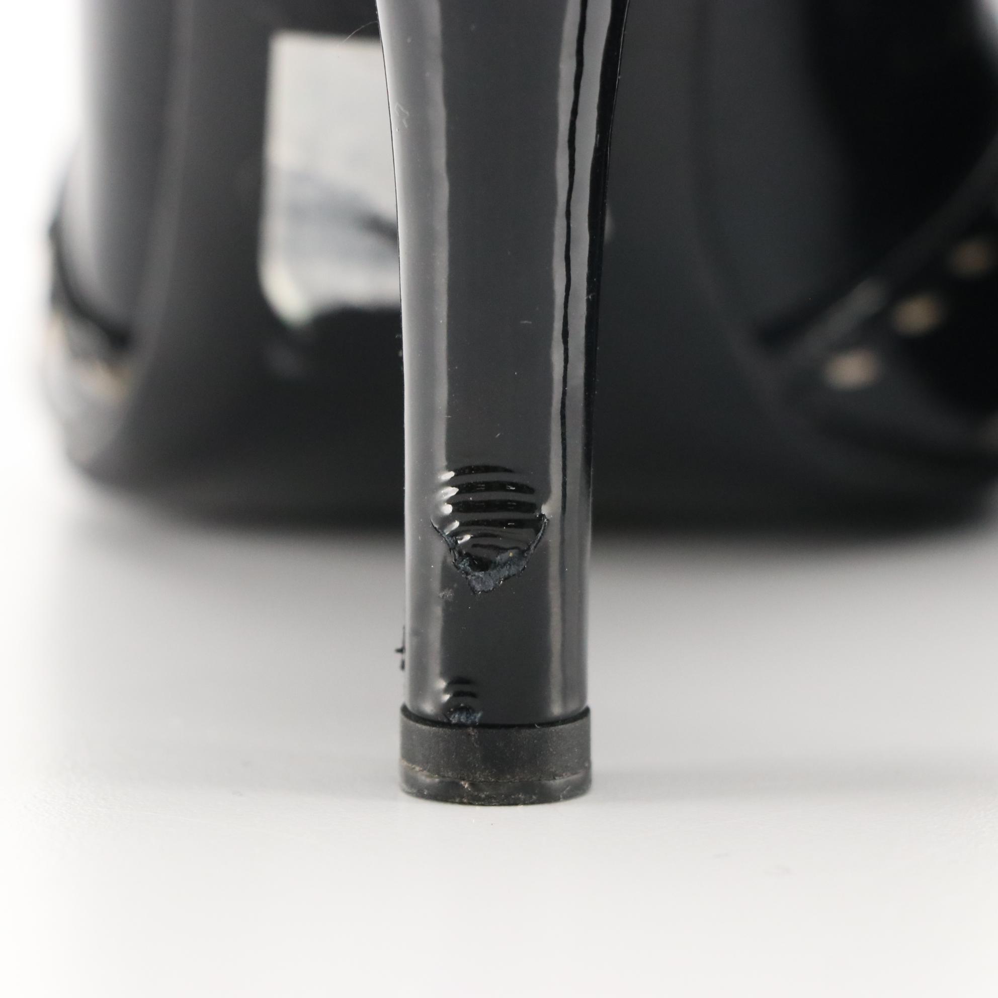 Bottega Veneta Peep Toe Mary Jane Strap Pumps in Patent Leather