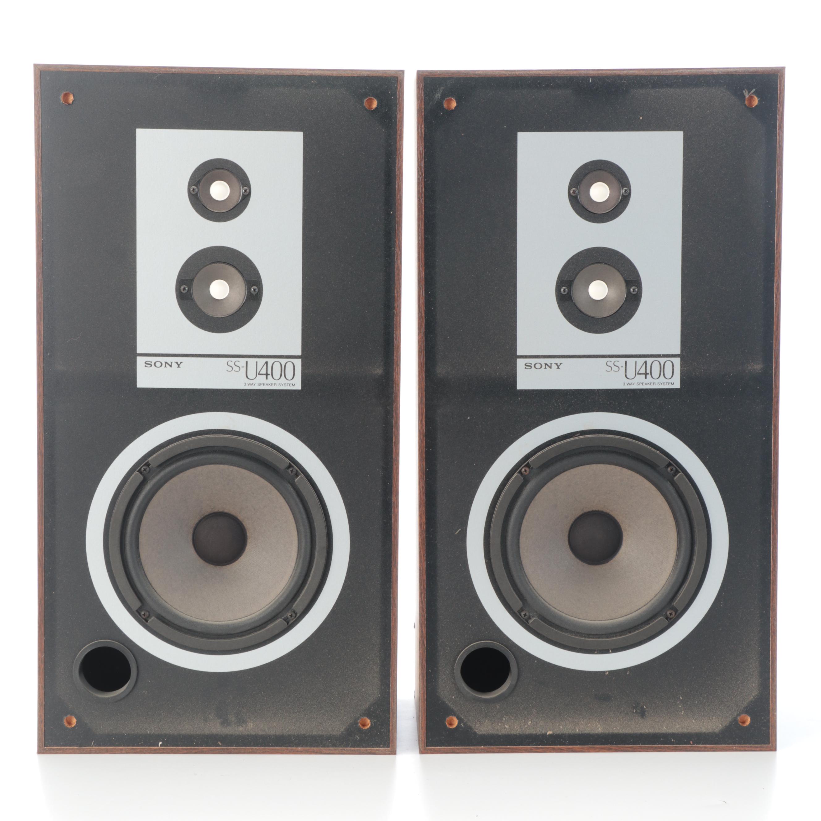 Sony Rosewood Veneer SS-U400 Floor Standing Speakers