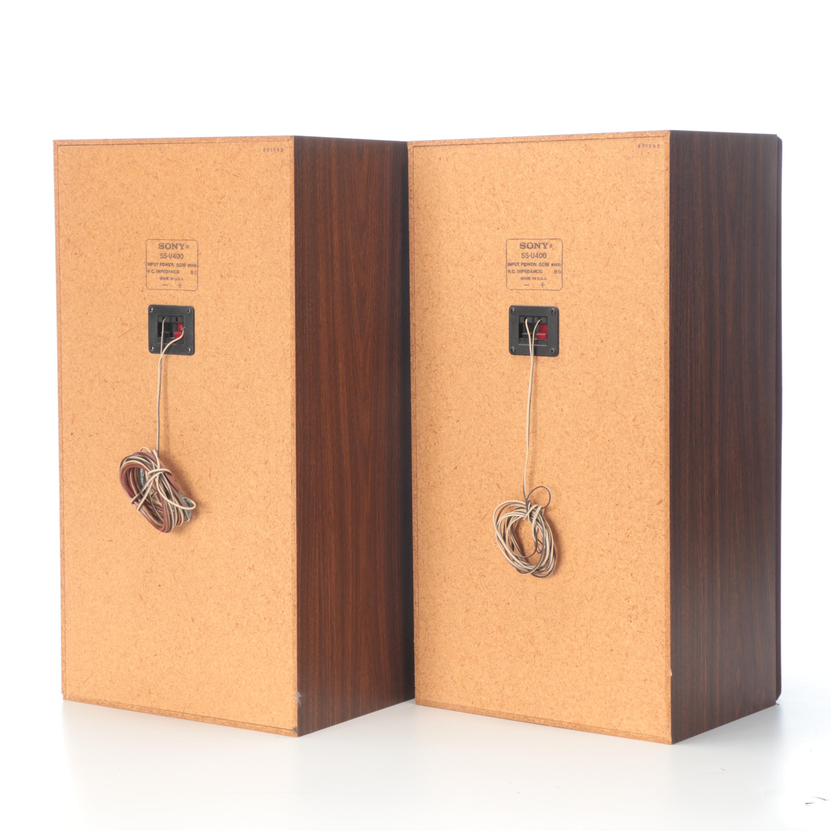 Sony Rosewood Veneer SS-U400 Floor Standing Speakers