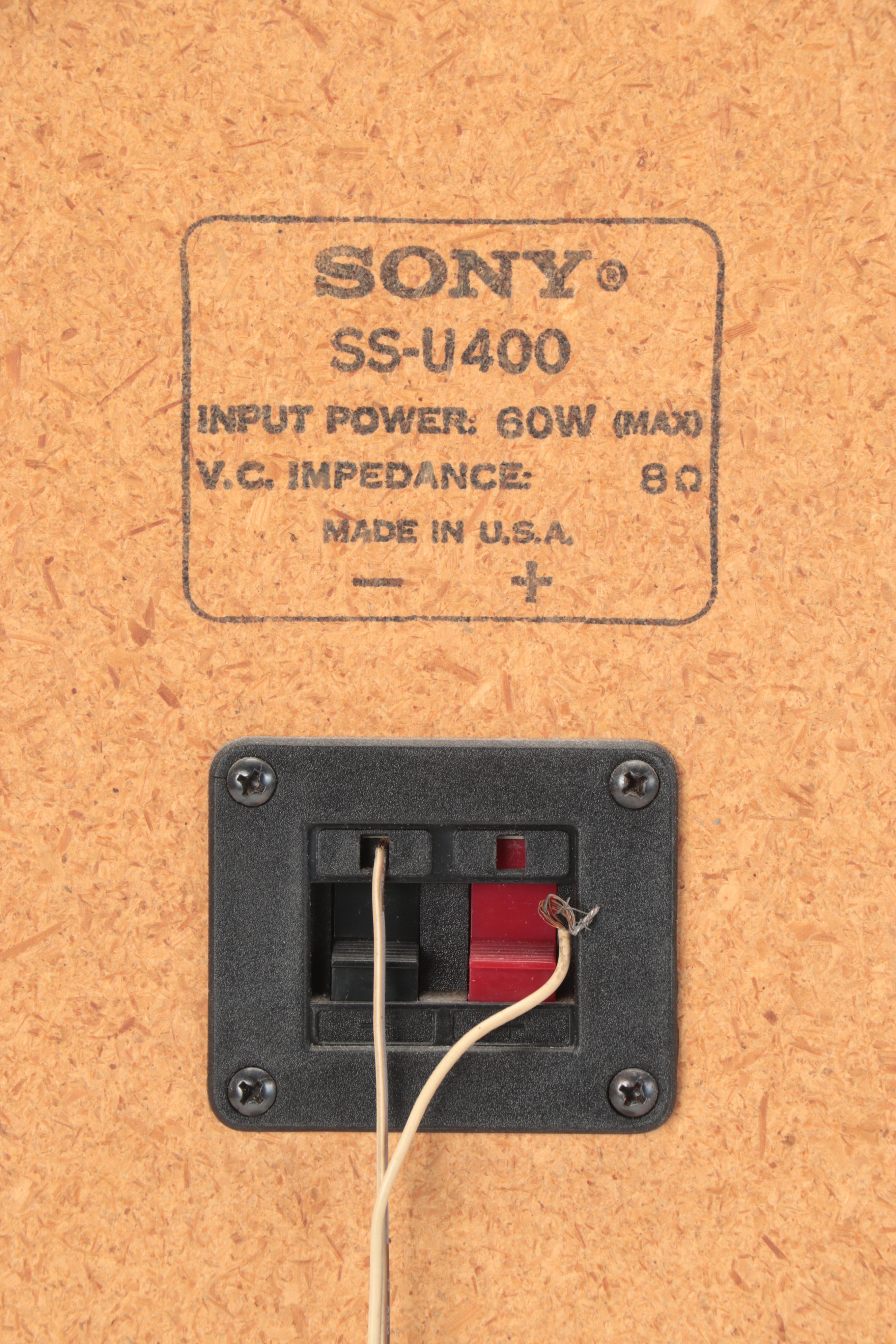 Sony Rosewood Veneer SS-U400 Floor Standing Speakers