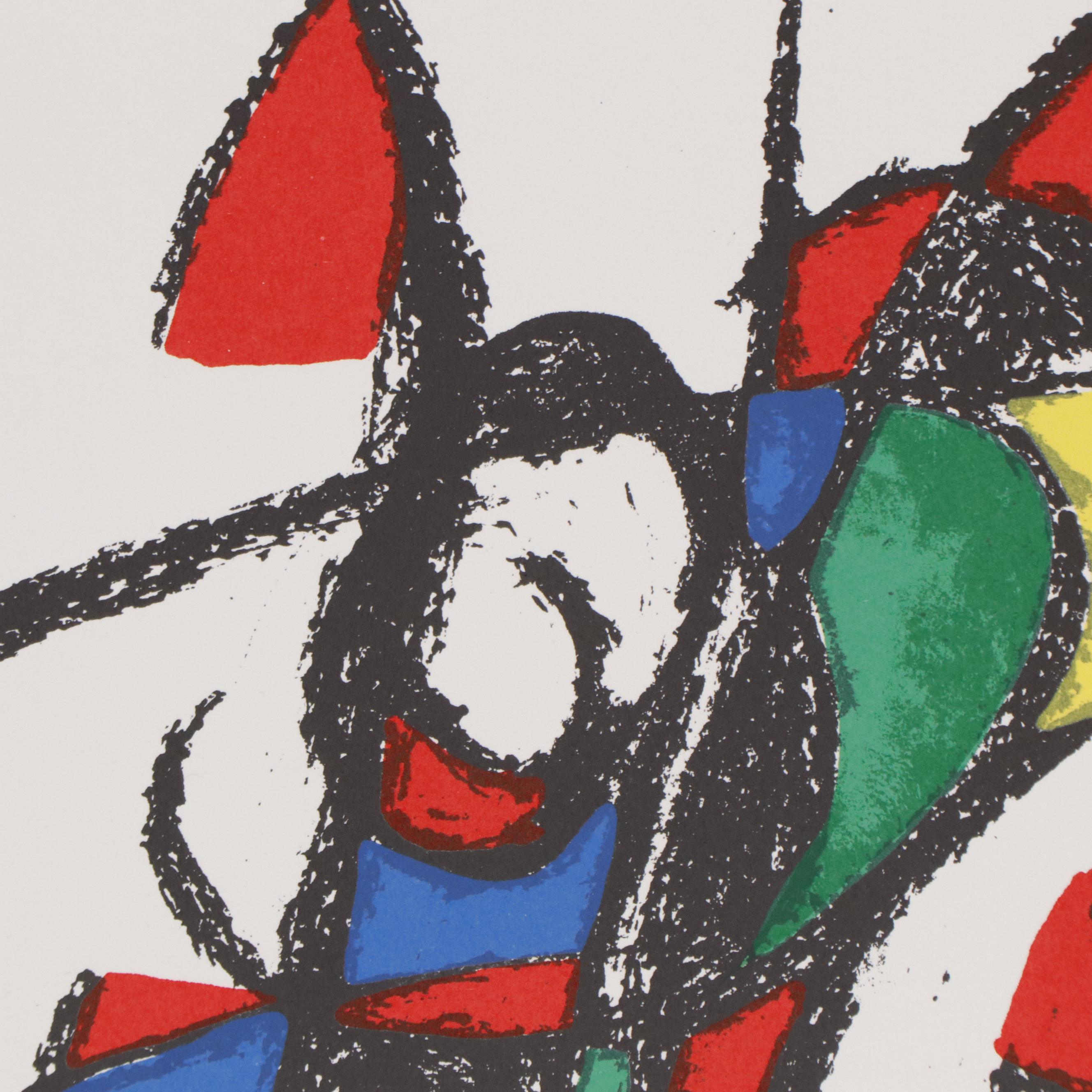 Joan Miró Surreal Color Lithograph, 1975