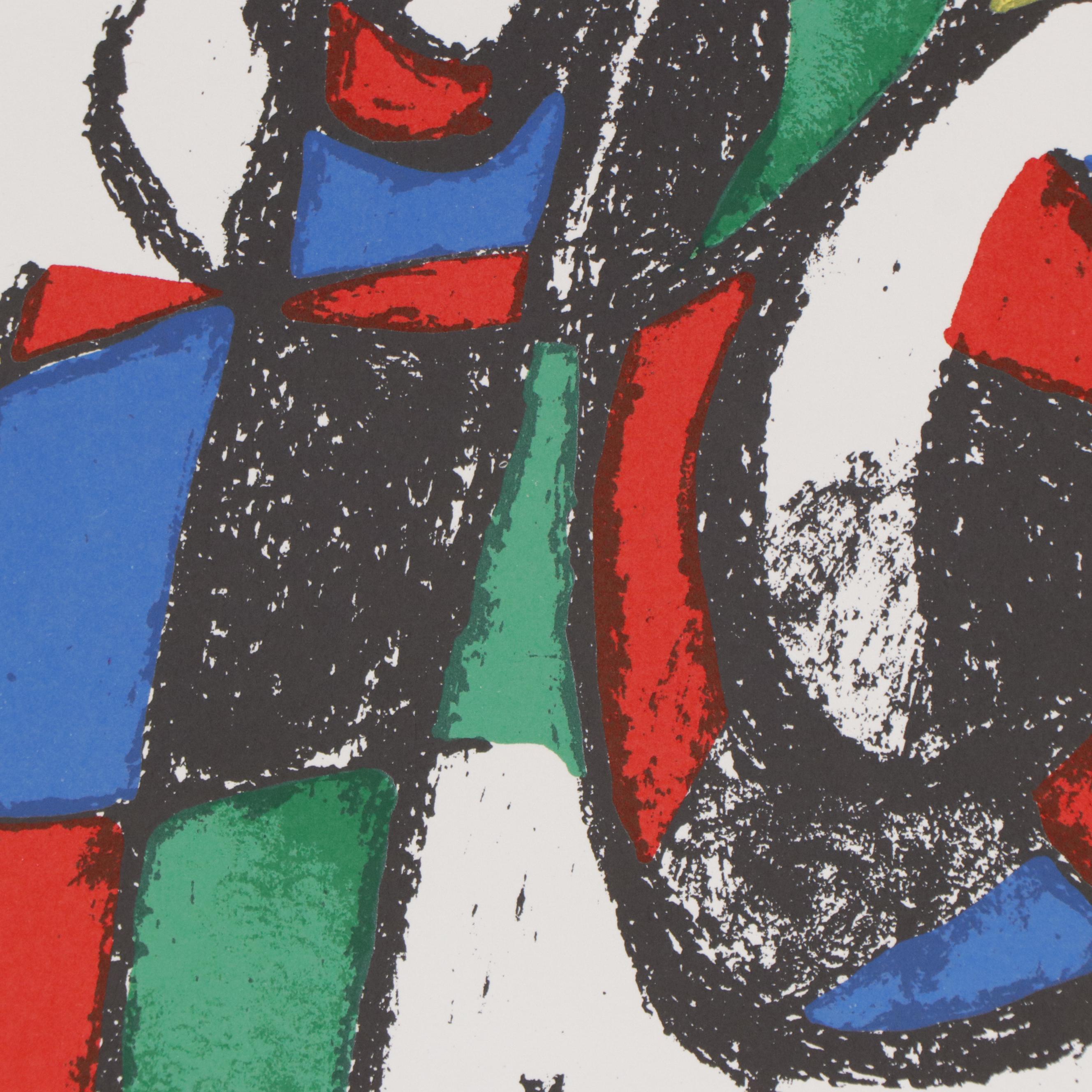 Joan Miró Surreal Color Lithograph, 1975