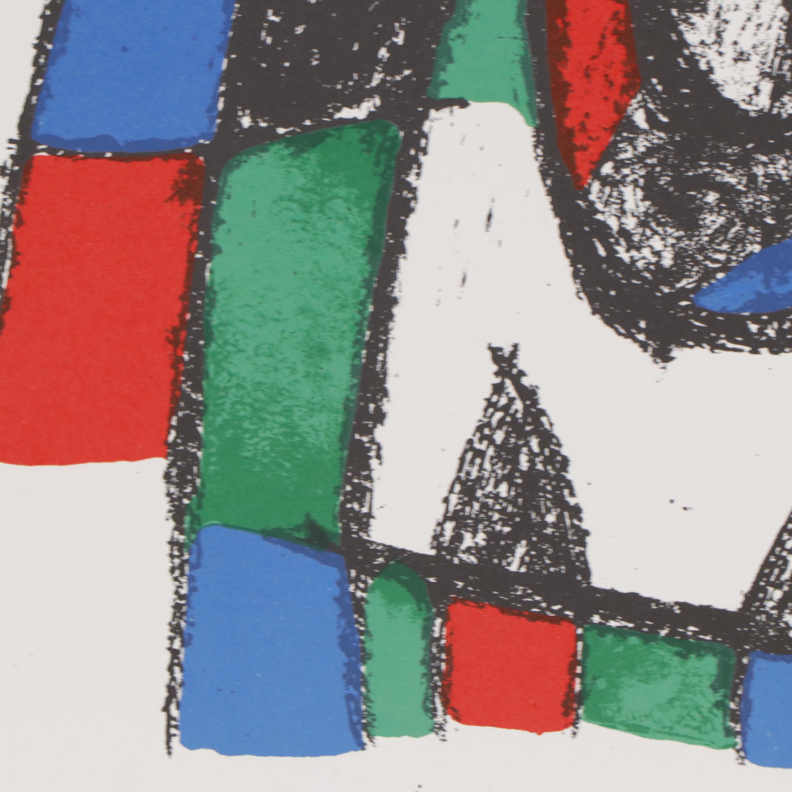 Joan Miró Surreal Color Lithograph, 1975