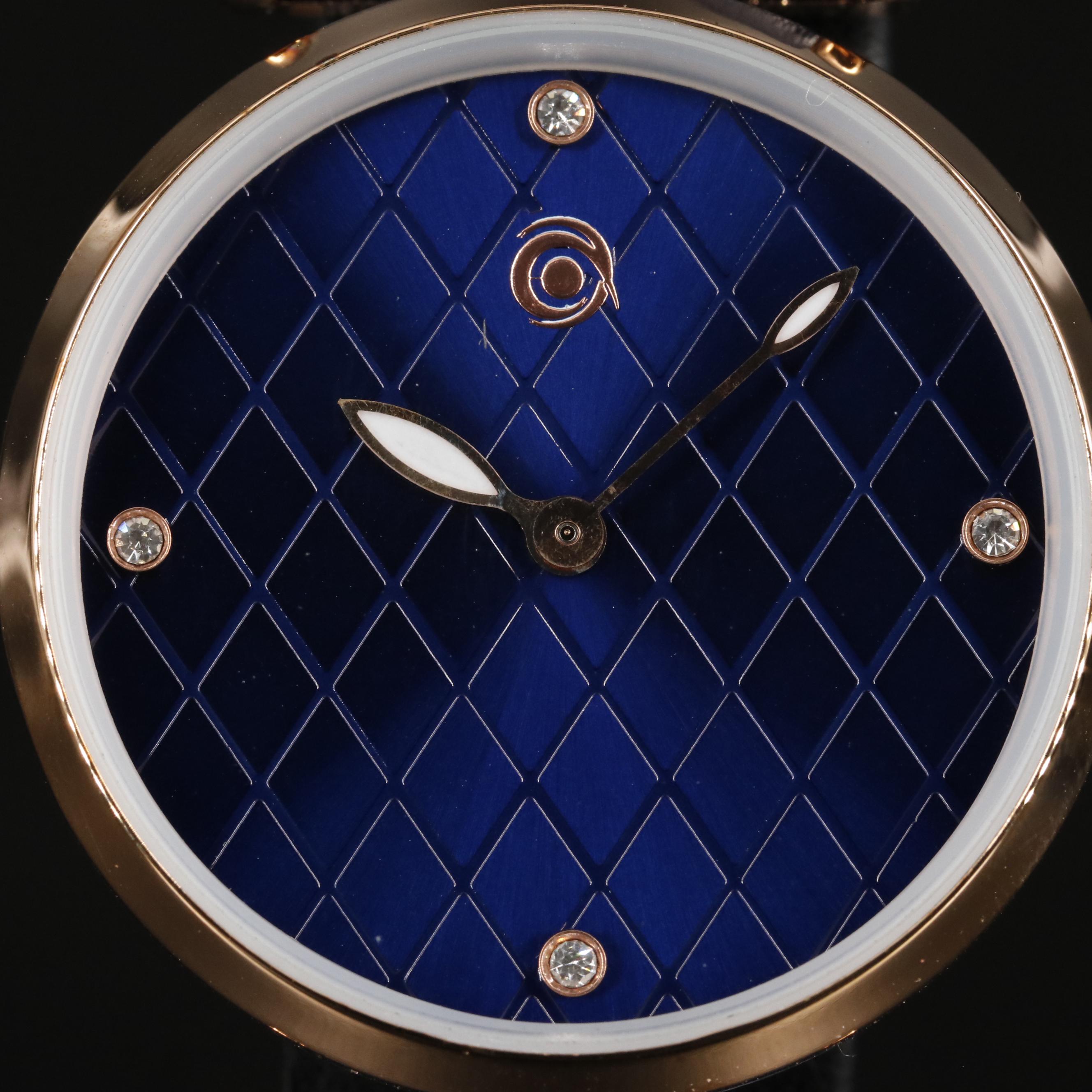 Magnicor Watch with Blue Argyle Dial and Strap