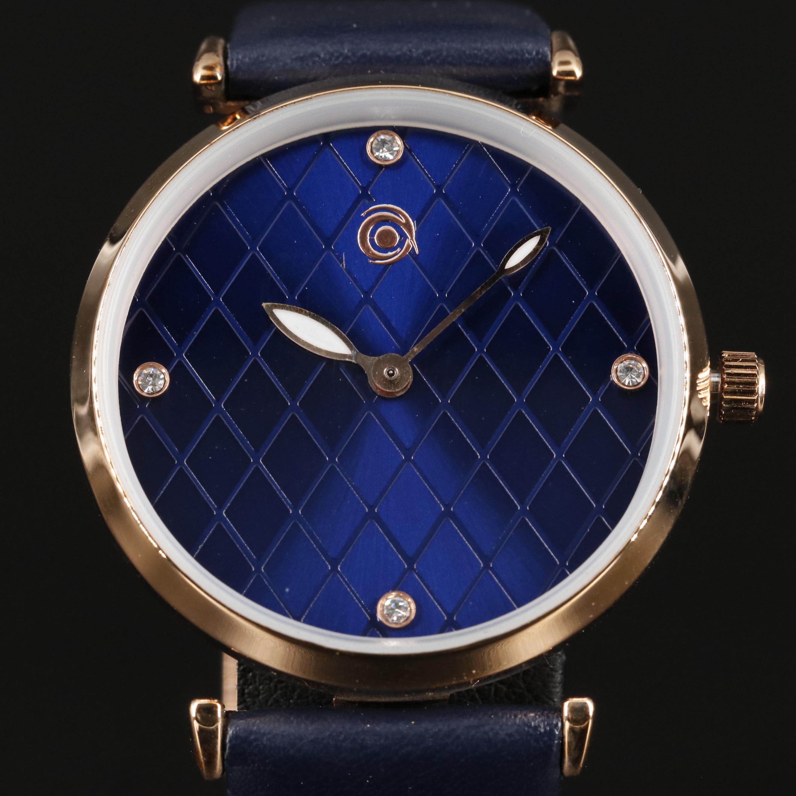 Magnicor Watch with Blue Argyle Dial and Strap
