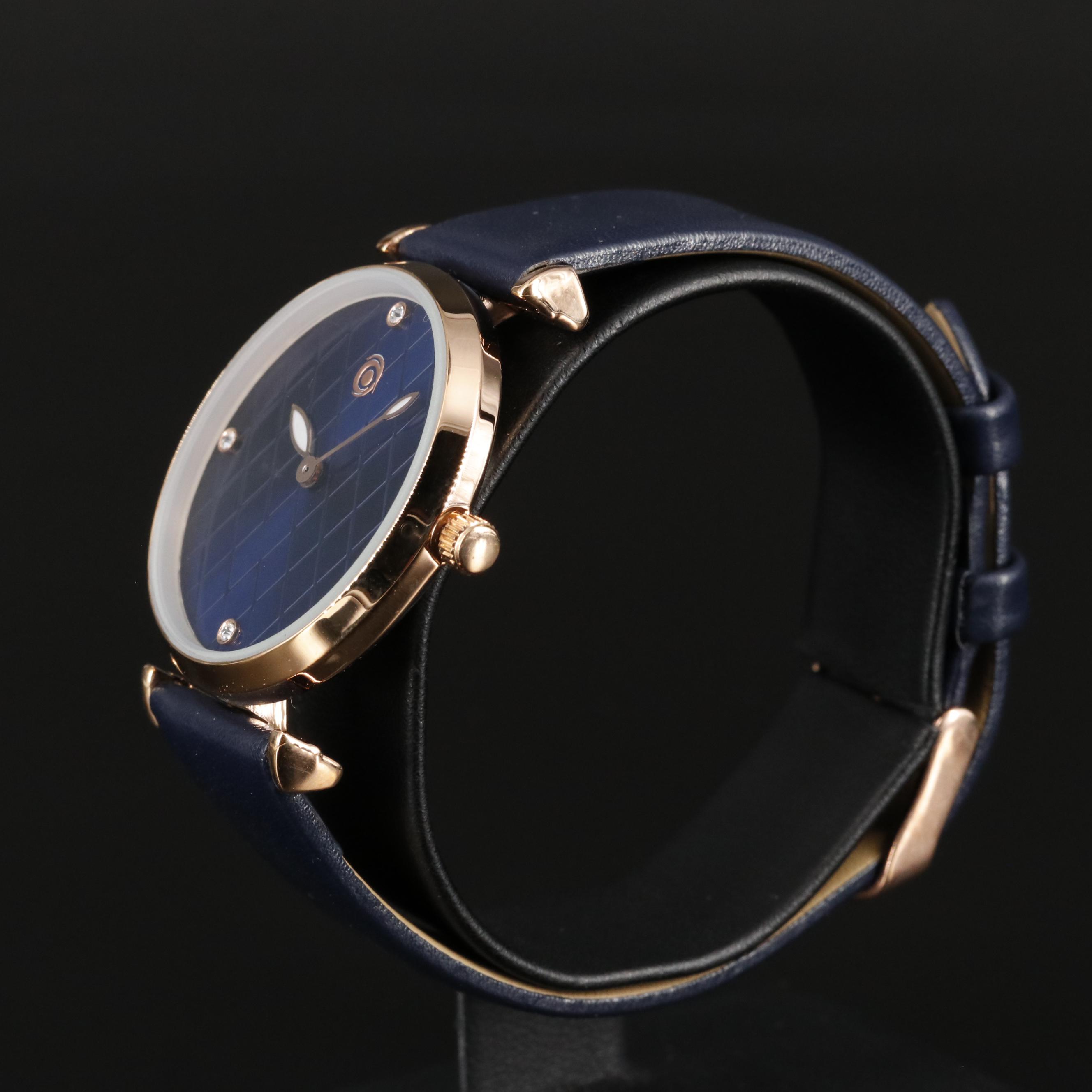 Magnicor Watch with Blue Argyle Dial and Strap