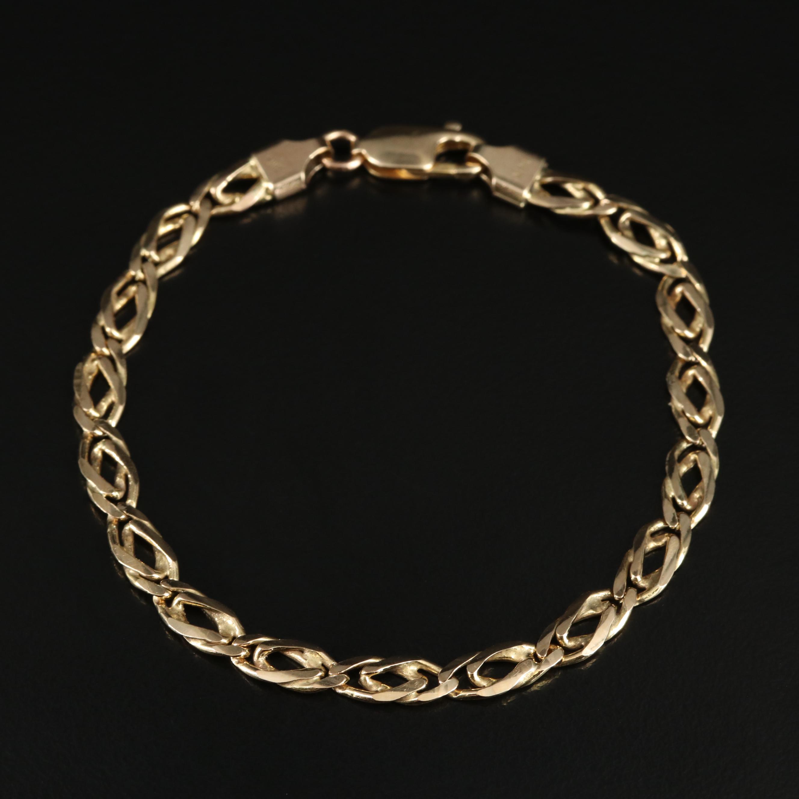 14K Oval Link Bracelet