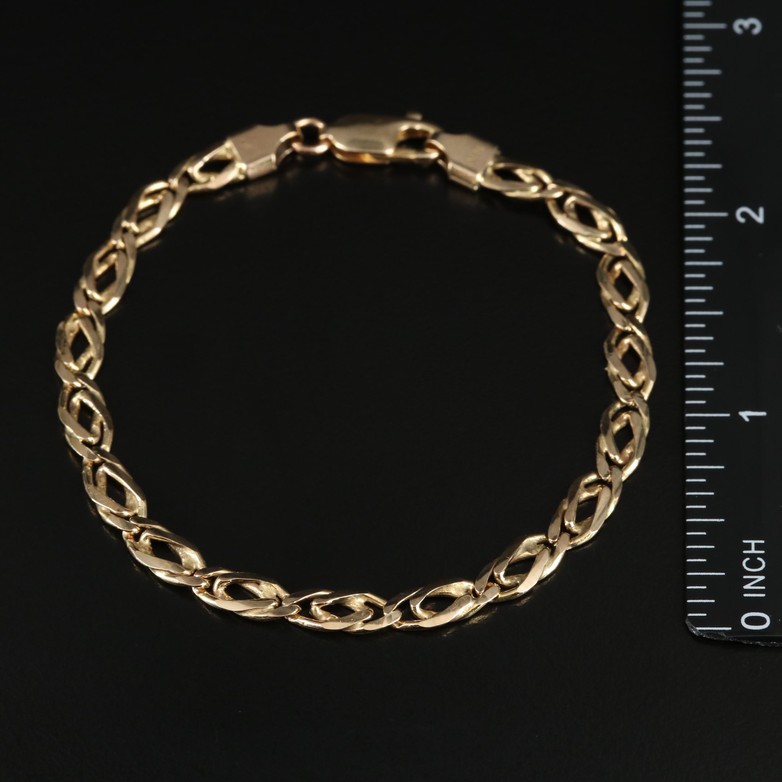 14K Oval Link Bracelet